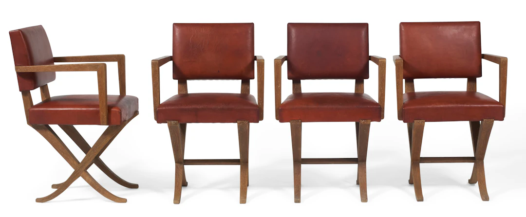 Maurice LAFAILLE 1902-1989 Suite de quatre fauteuils - circa 1940