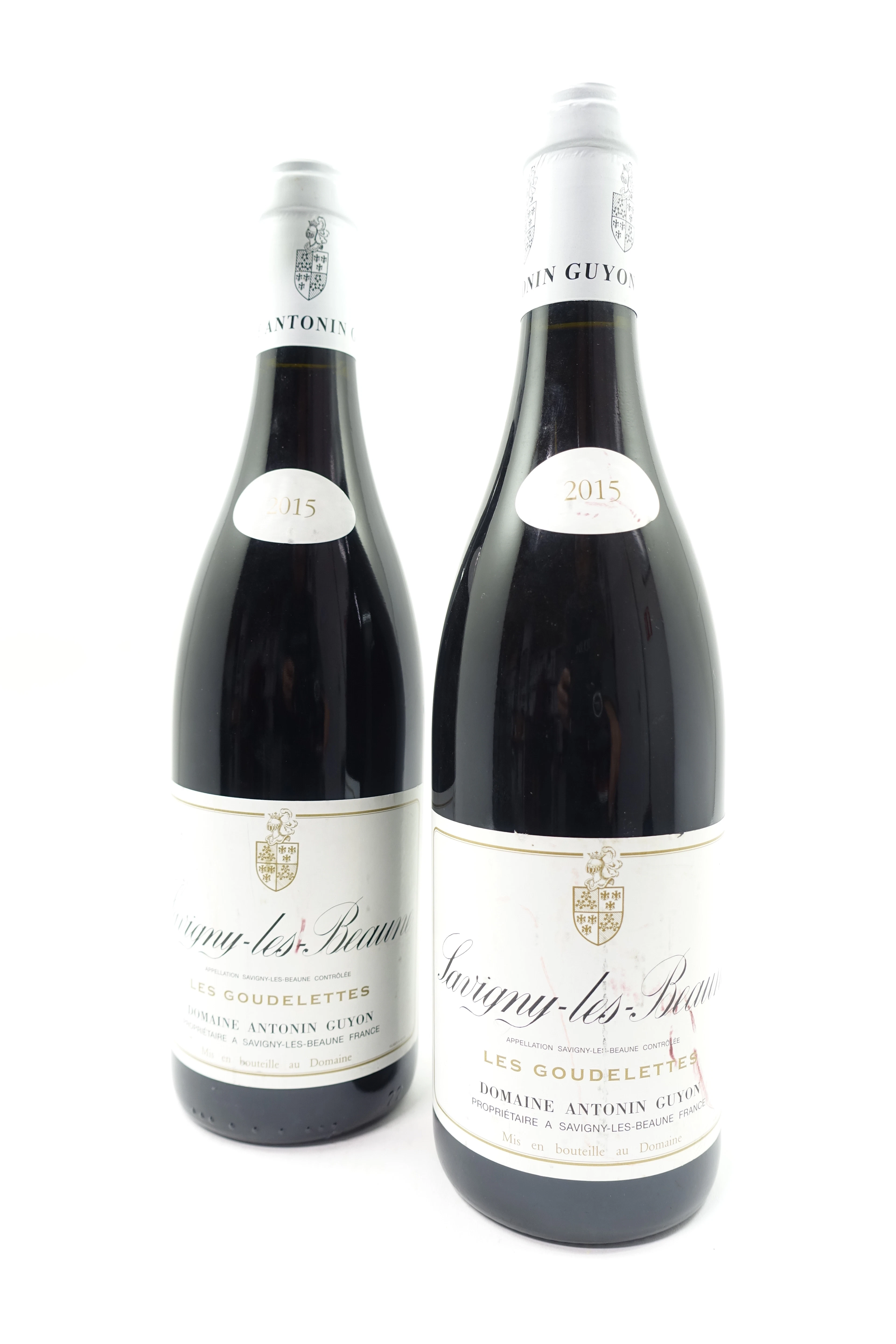 2 bts SAVIGNY LES BEAUNE 2015 (rouge) Les Goudelettes. Domaine Antonin Guyon