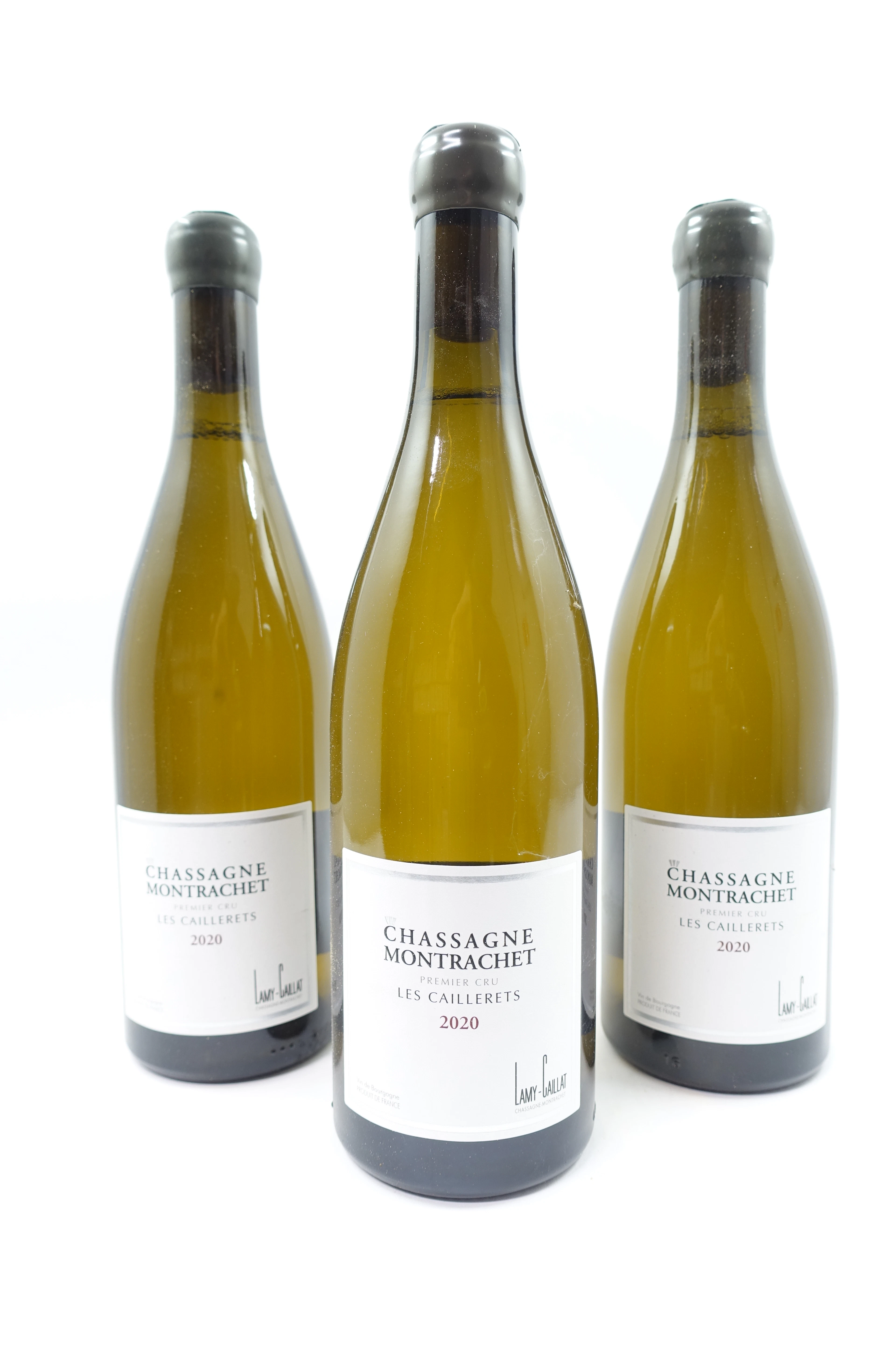 6 bts CHASSAGNE MONTRACHET 2020 (blanc) 1er Cru Les Caillerets. Lamy-Caillat