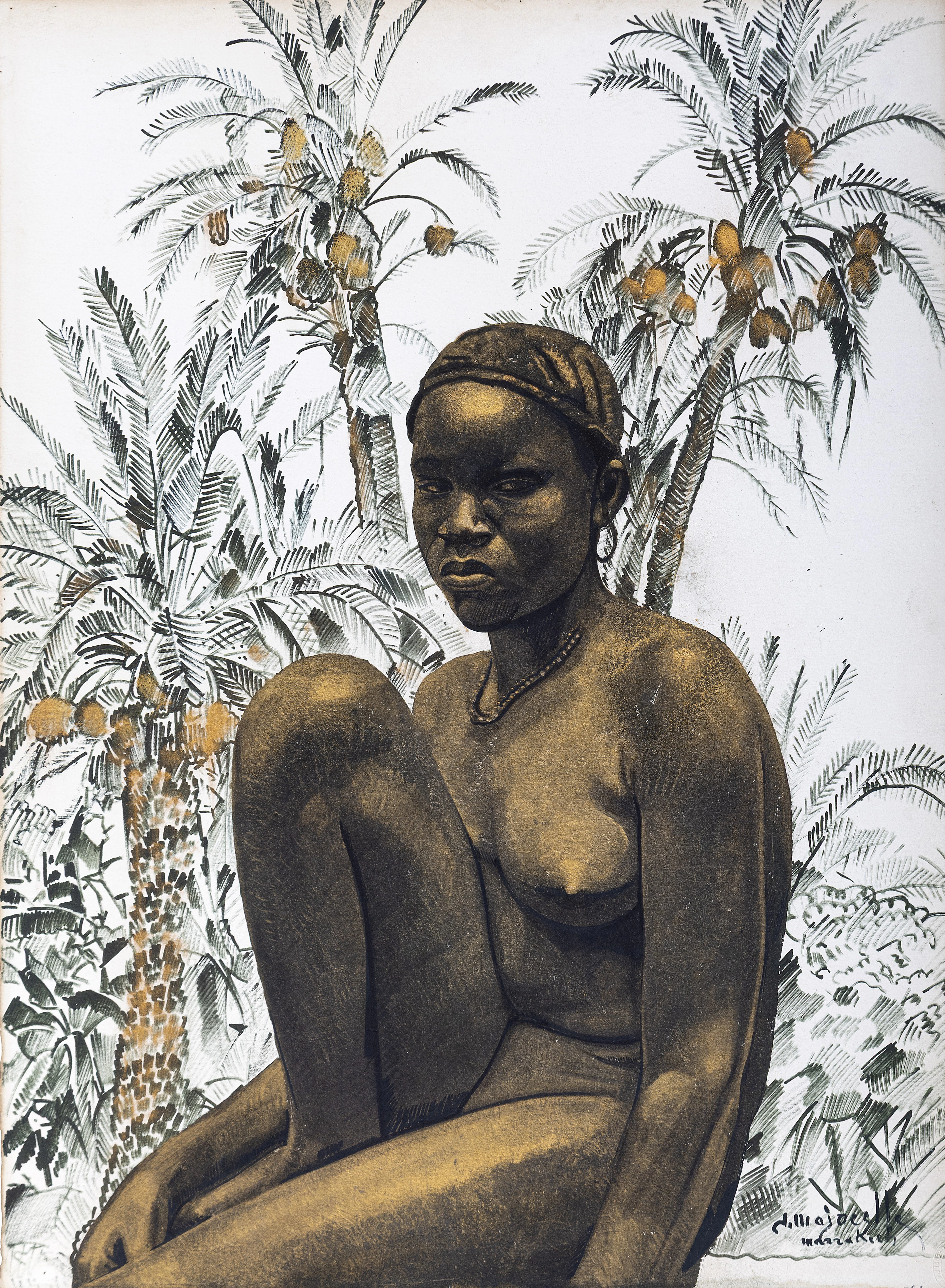 Jacques MAJORELLE 1886-1962 Beauté noire - circa 1948
