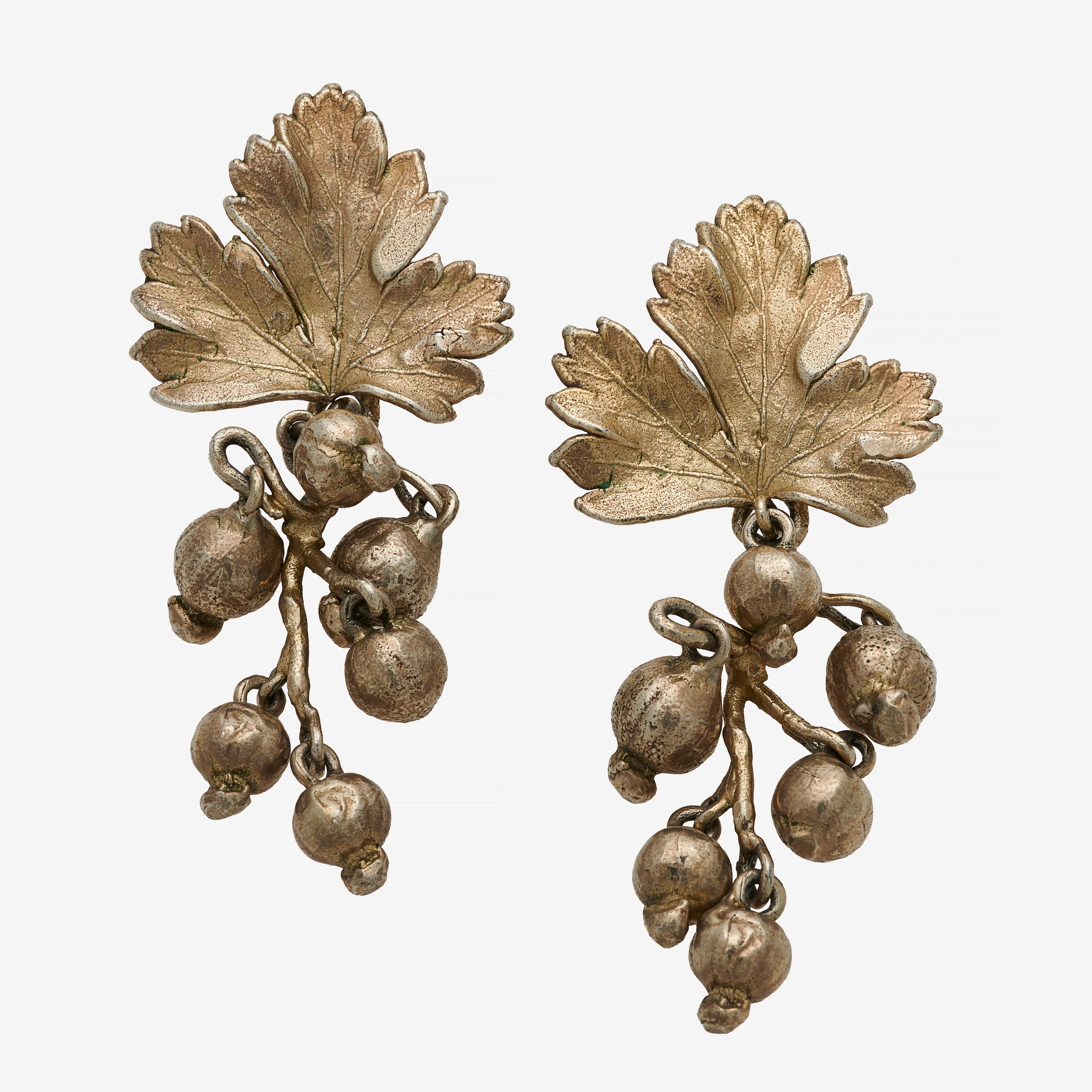 Claude LALANNE Paire de pendants d'oreilles "Groseilles"