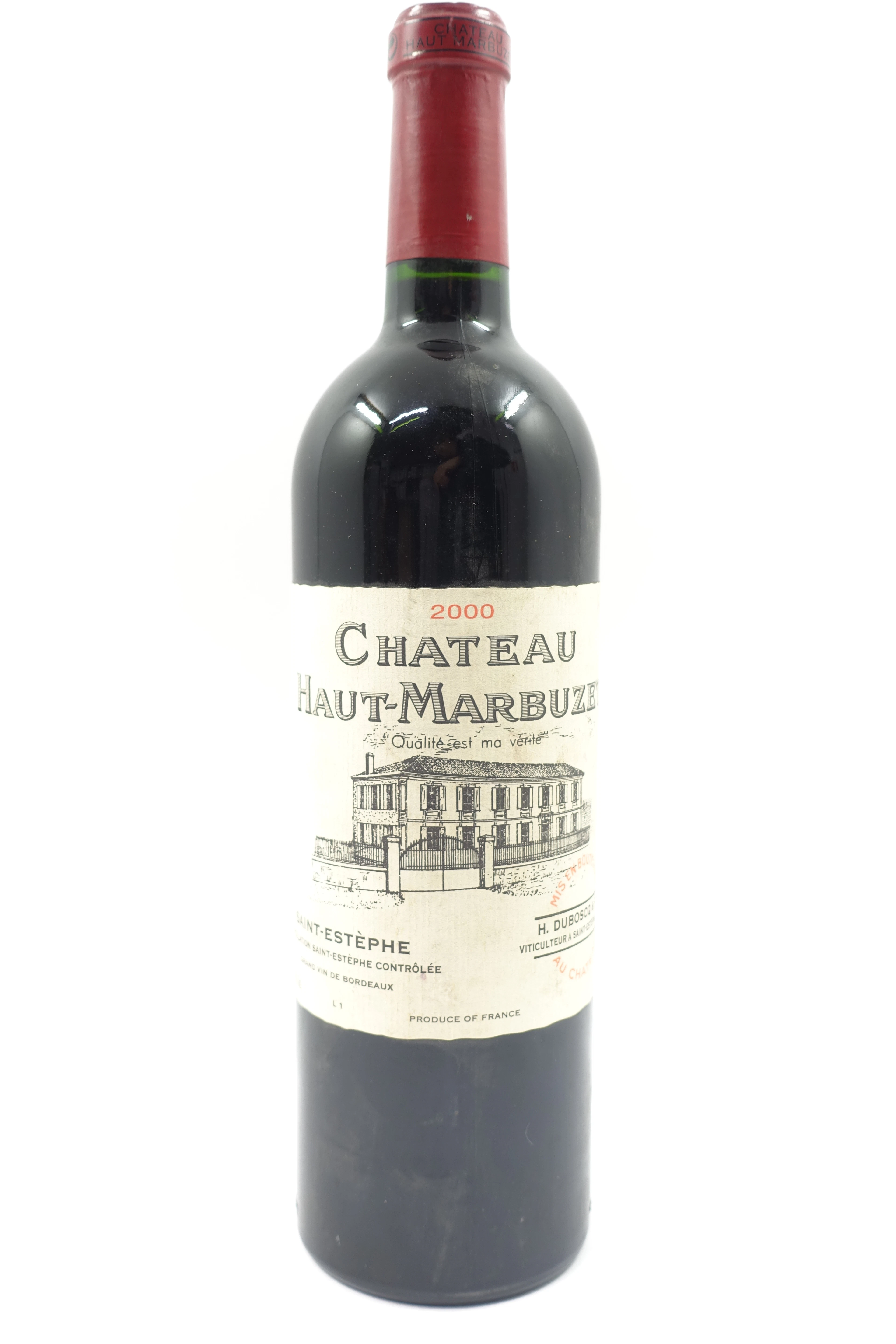 1 bt CH HAUT MARBUZET 2000 Saint Estèphe