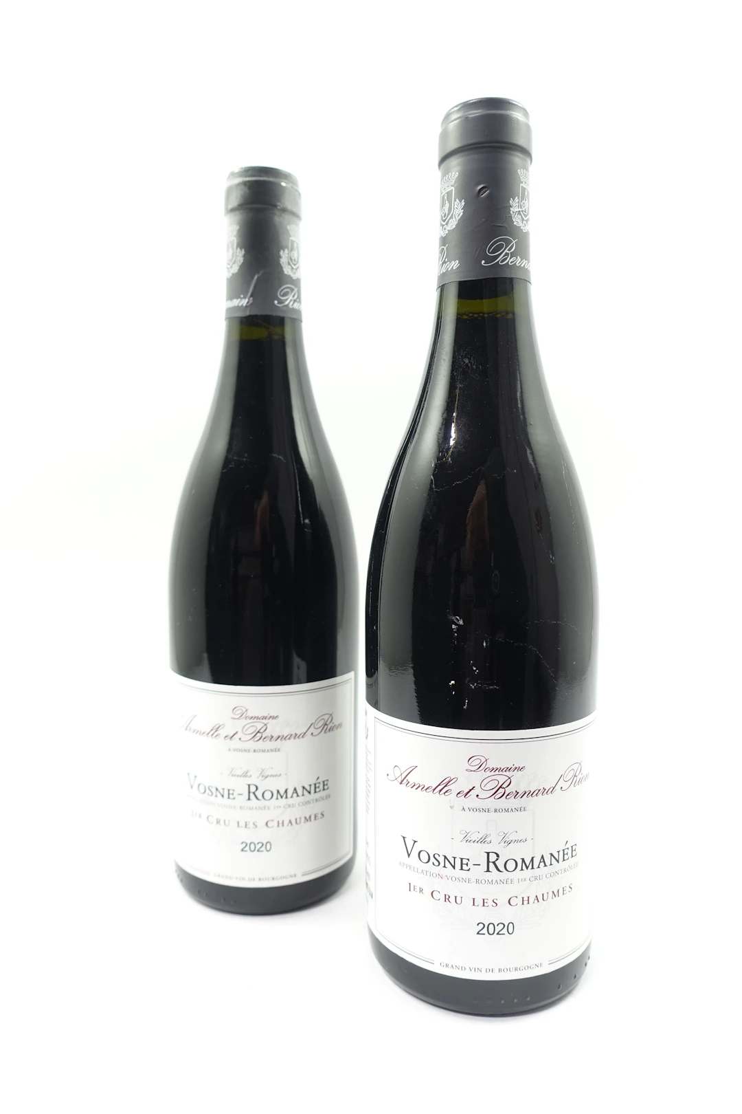 2 bts VOSNE ROMANEE 2020 1er Cru Les Chaumes. Vieilles Vignes. Domaine