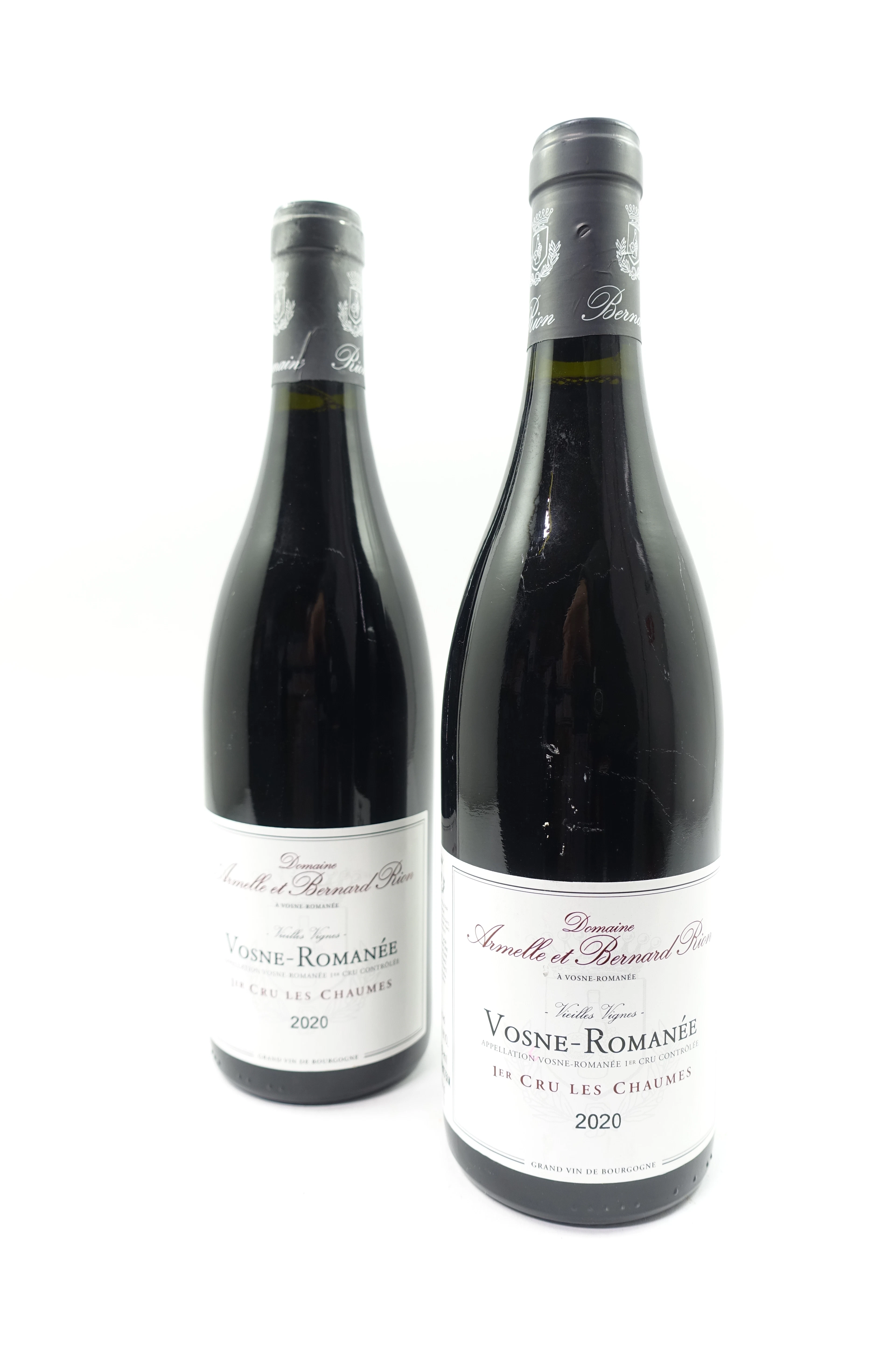 2 bts VOSNE ROMANEE 2020 1er Cru Les Chaumes. Vieilles Vignes. Domaine