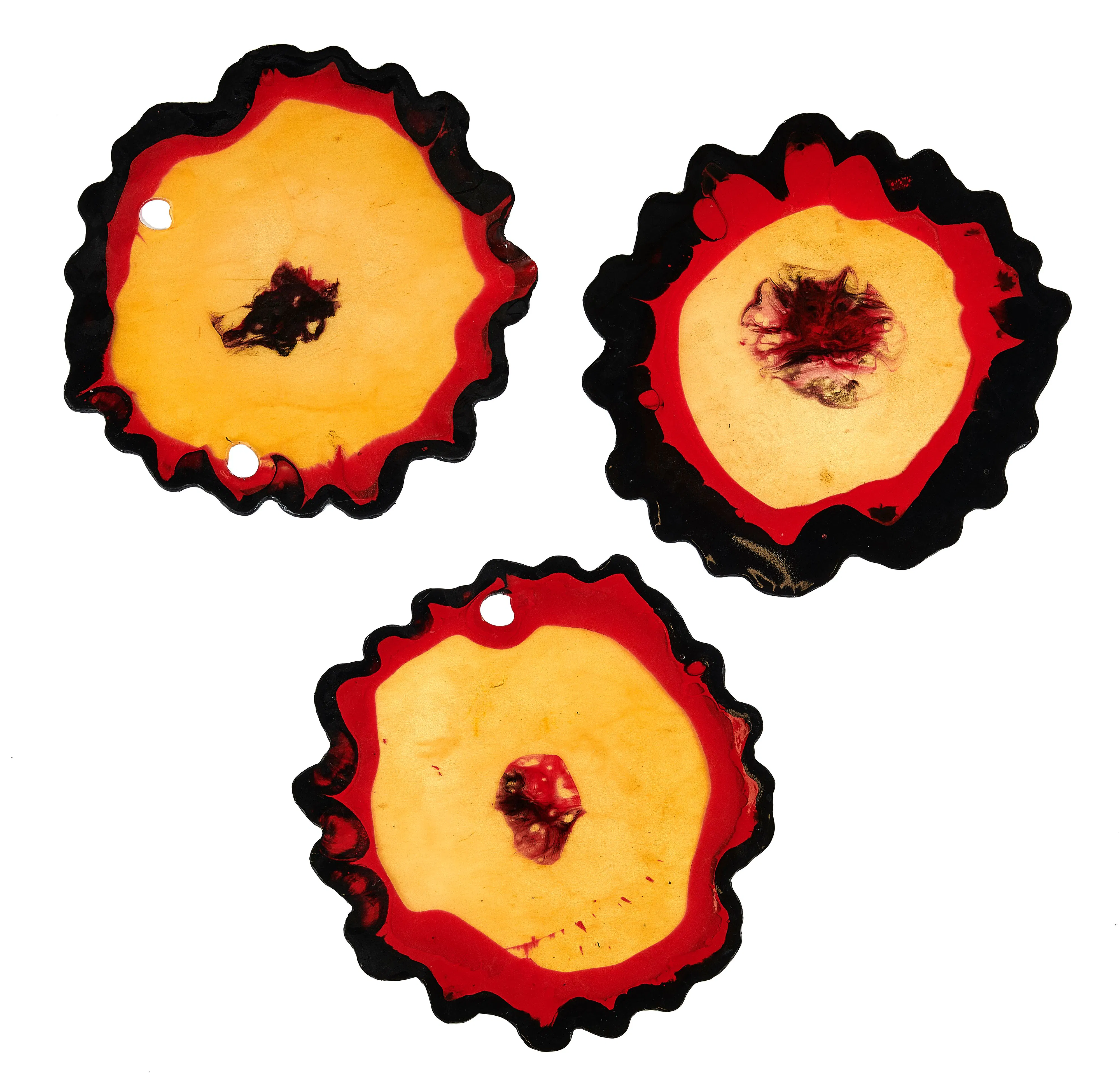 Gaetano PESCE 1939 - 2024 Ensemble de trois plateaux "Tray" - circa 2000