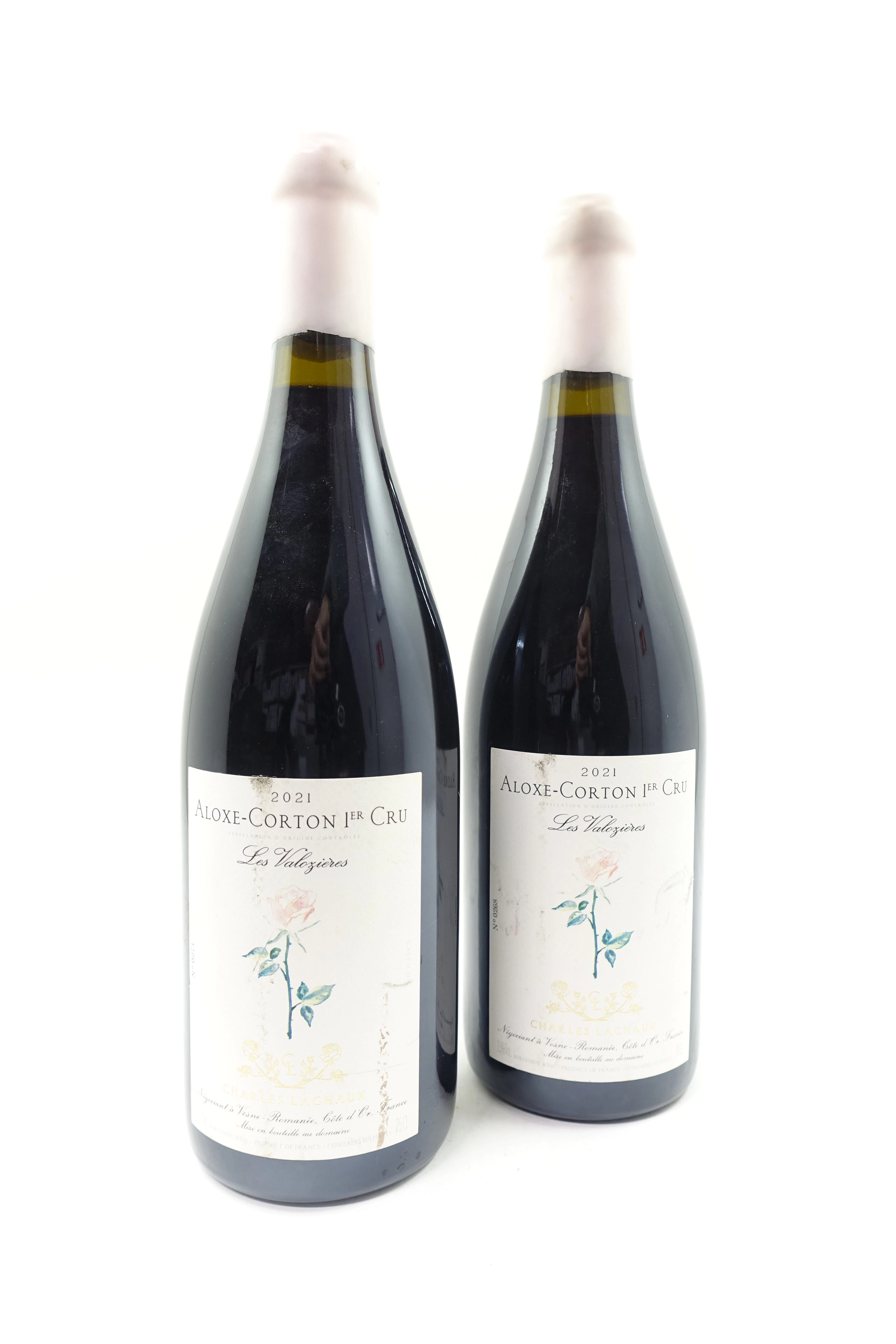 2 bts ALOXE CORTON 2021 1er Cru Les Valozières. Charles Lachaux