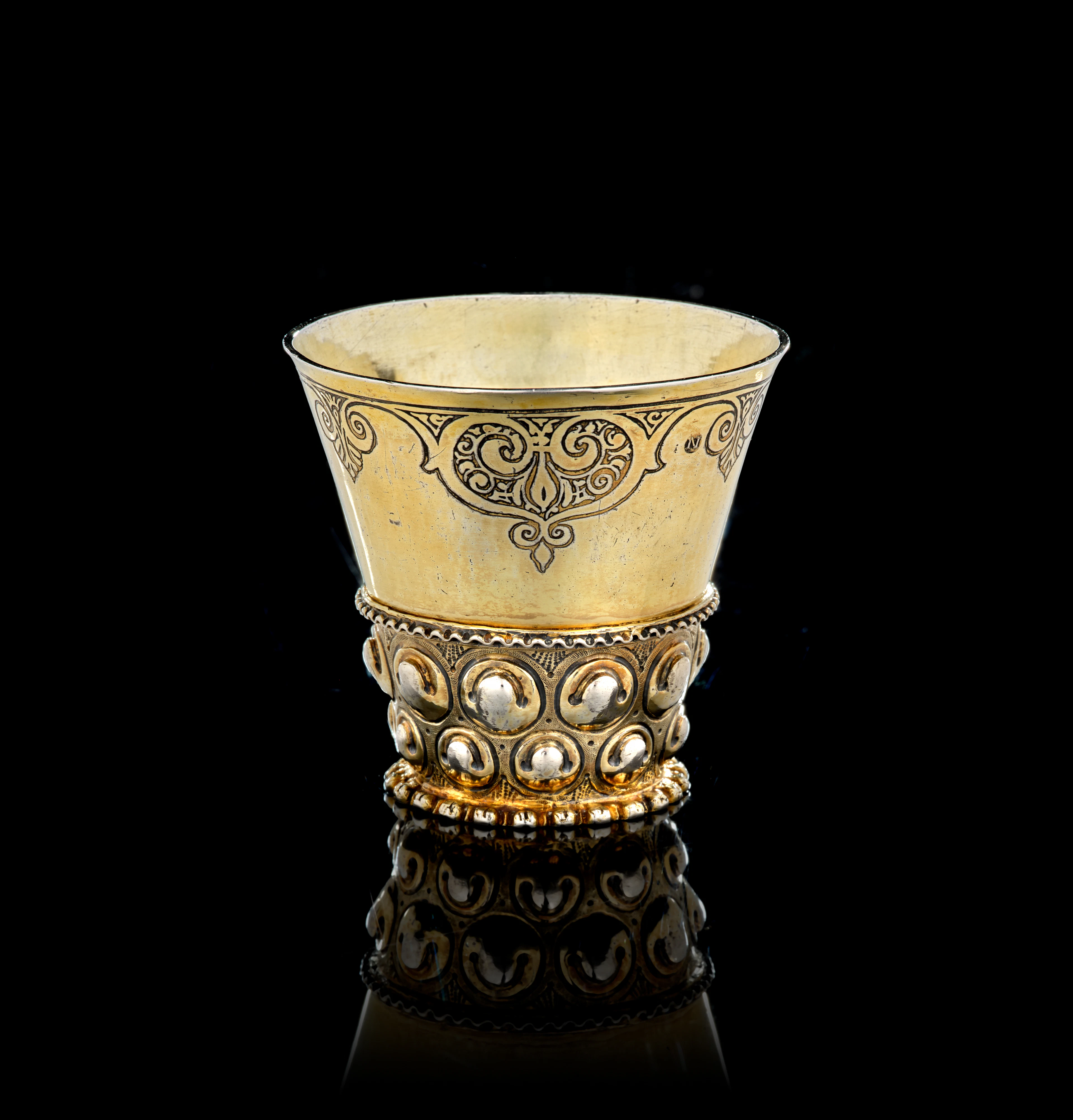 A German silver-gilt römer beaker, Hans auff der Burg, Nuremberg, 1603-1609