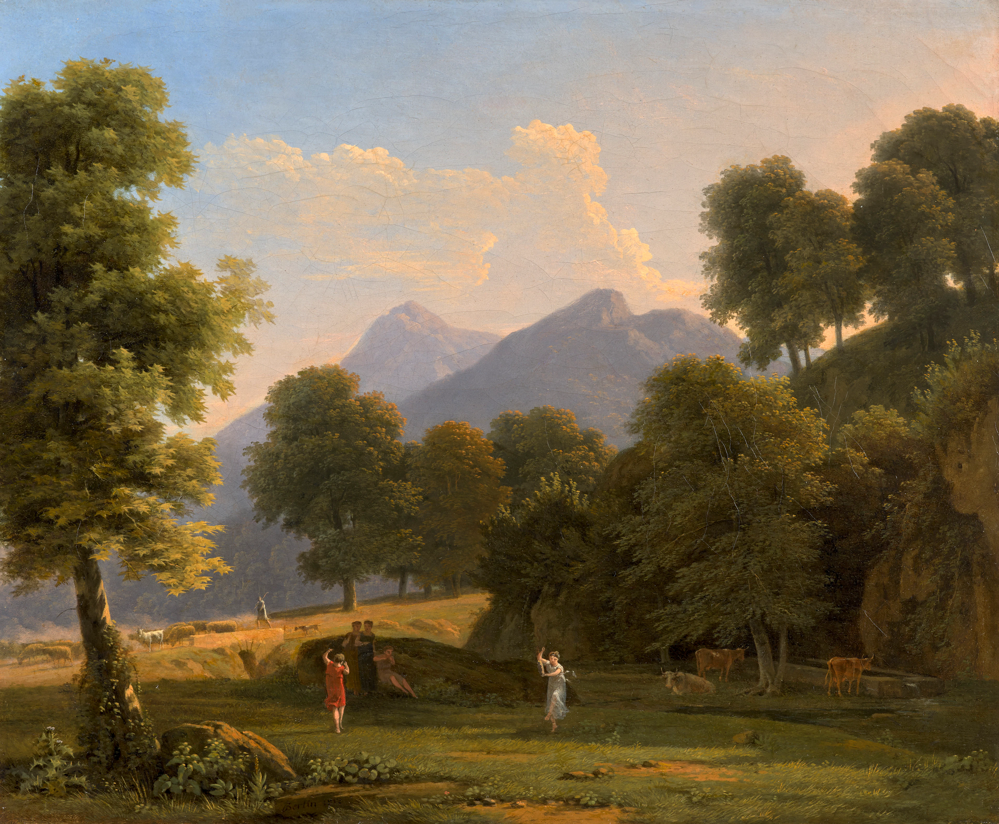 Jean-Victor BERTIN Paris, 1767 – 1842 Danseurs à l'antique dans un