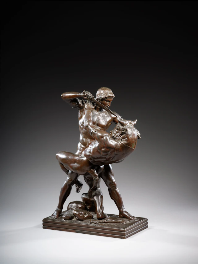 Antoine-Louis BARYE Paris, 1795 - 1875 Thésée combattant le minotaure