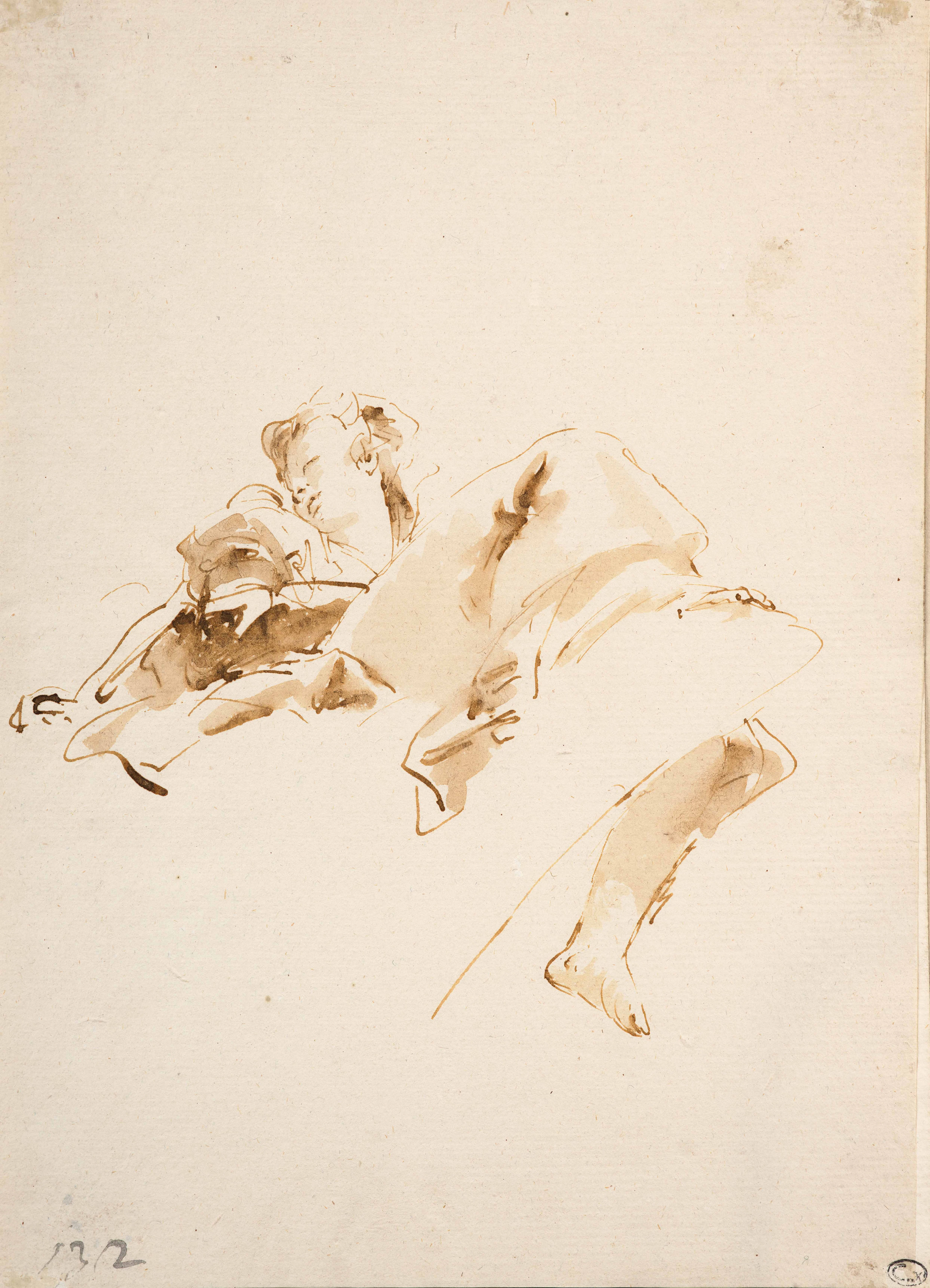 Giovanni Battista TIEPOLO Venise, 1696 – Madrid, 1770 Etude de figure