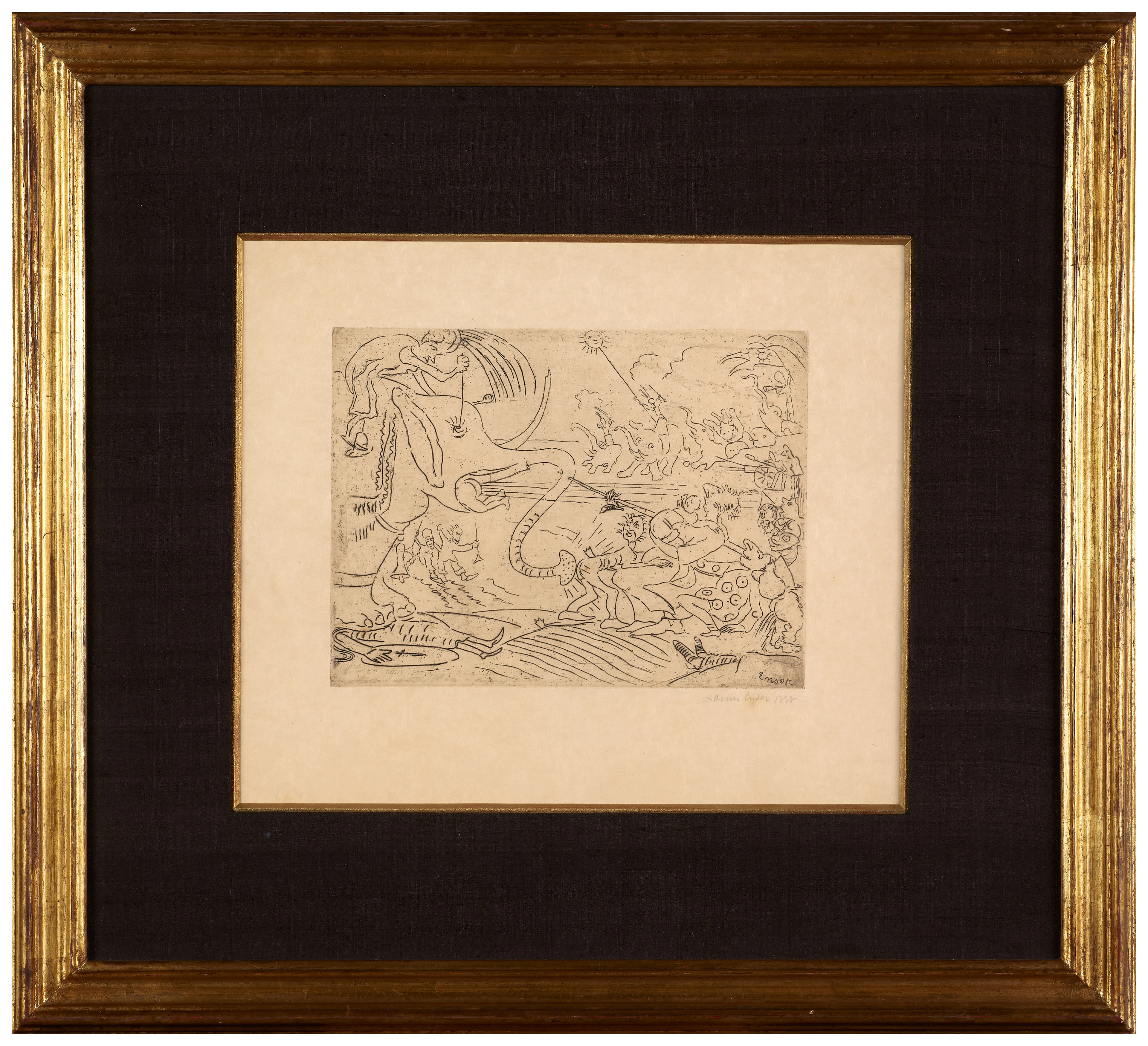 James ENSOR (1860 - 1949) La blague de l’éléphant - 1888