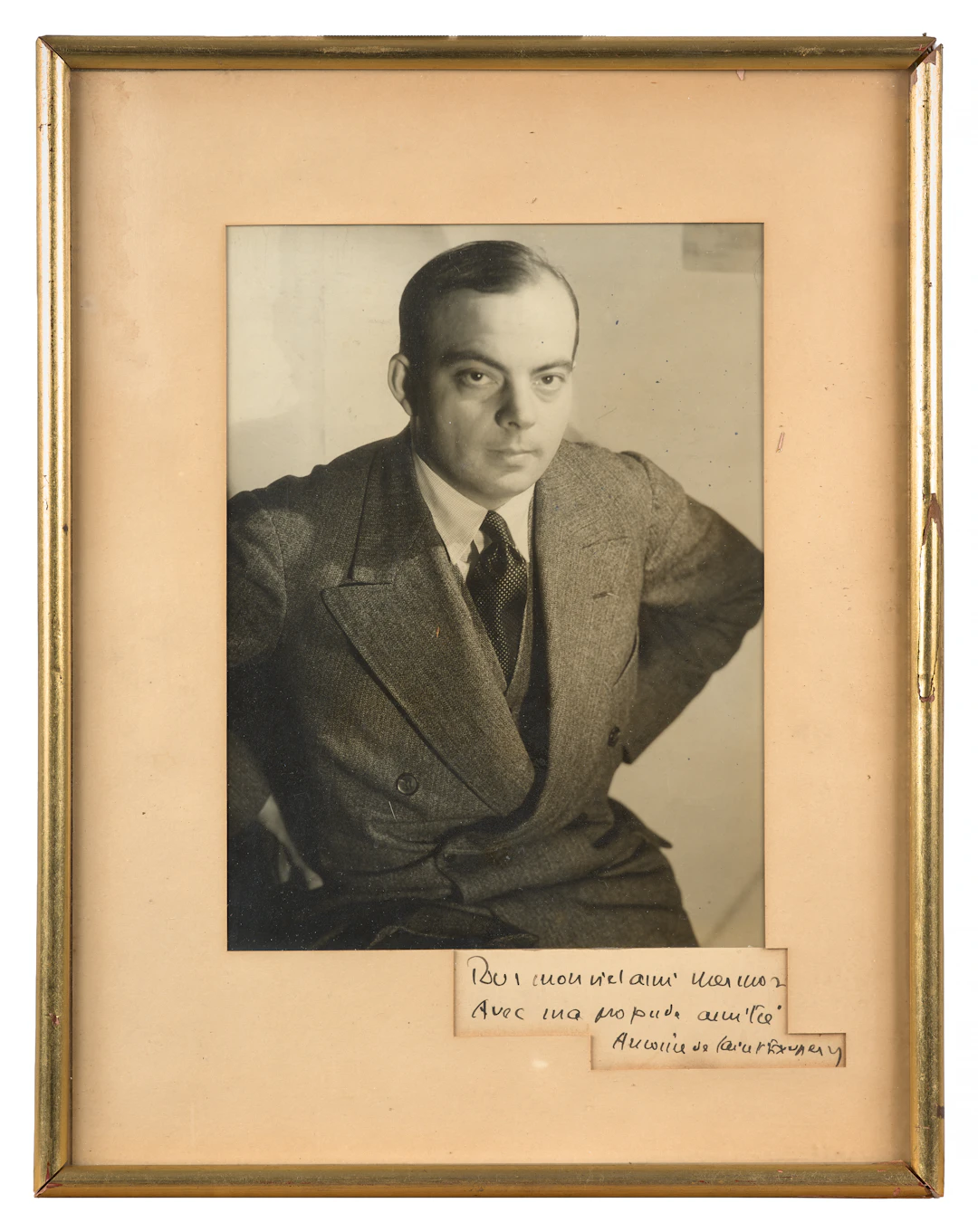 SAINT-EXUPERY À MERMOZ Rare portrait représentant Antoine de Saint