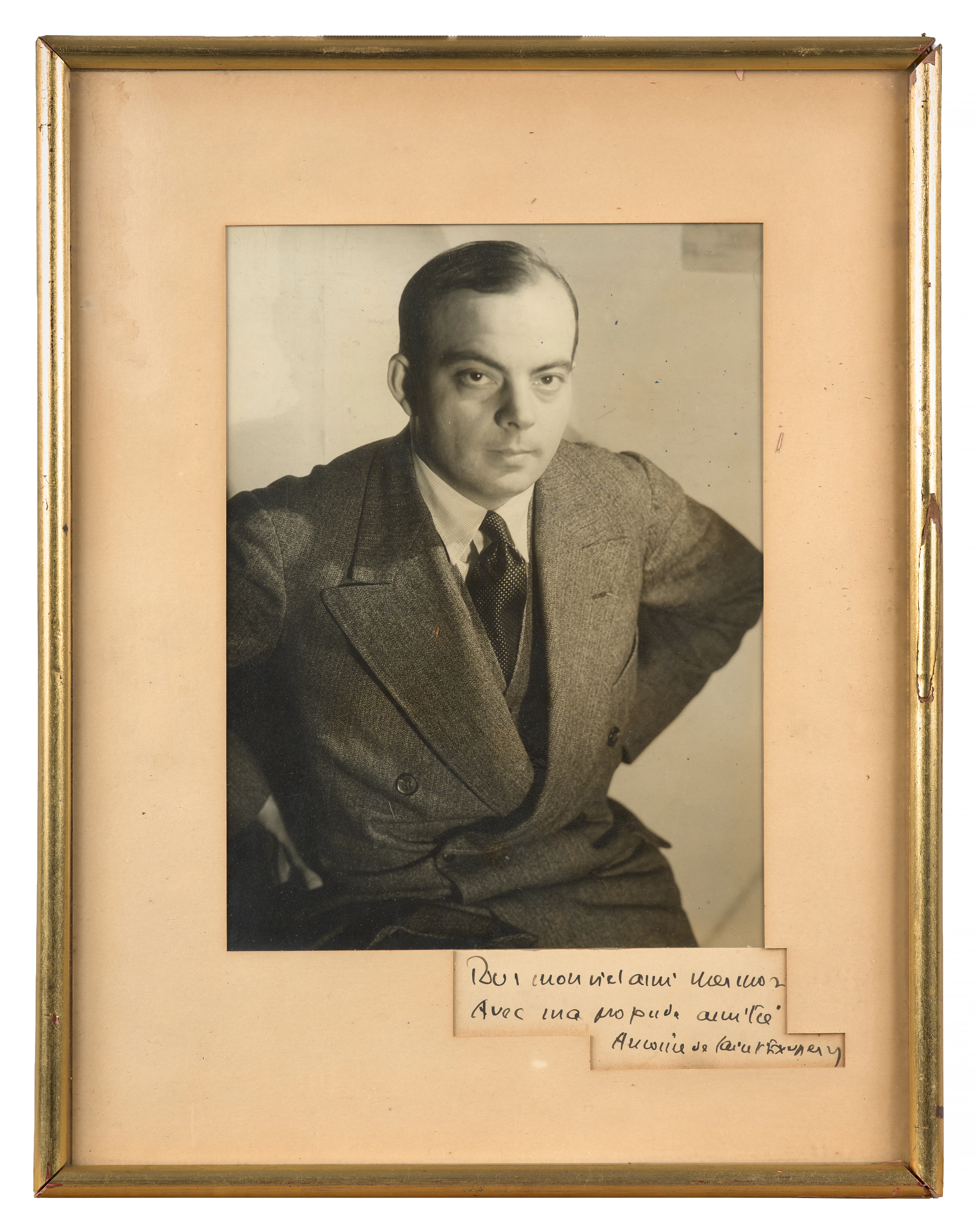 SAINT-EXUPERY À MERMOZ Rare portrait représentant Antoine de Saint