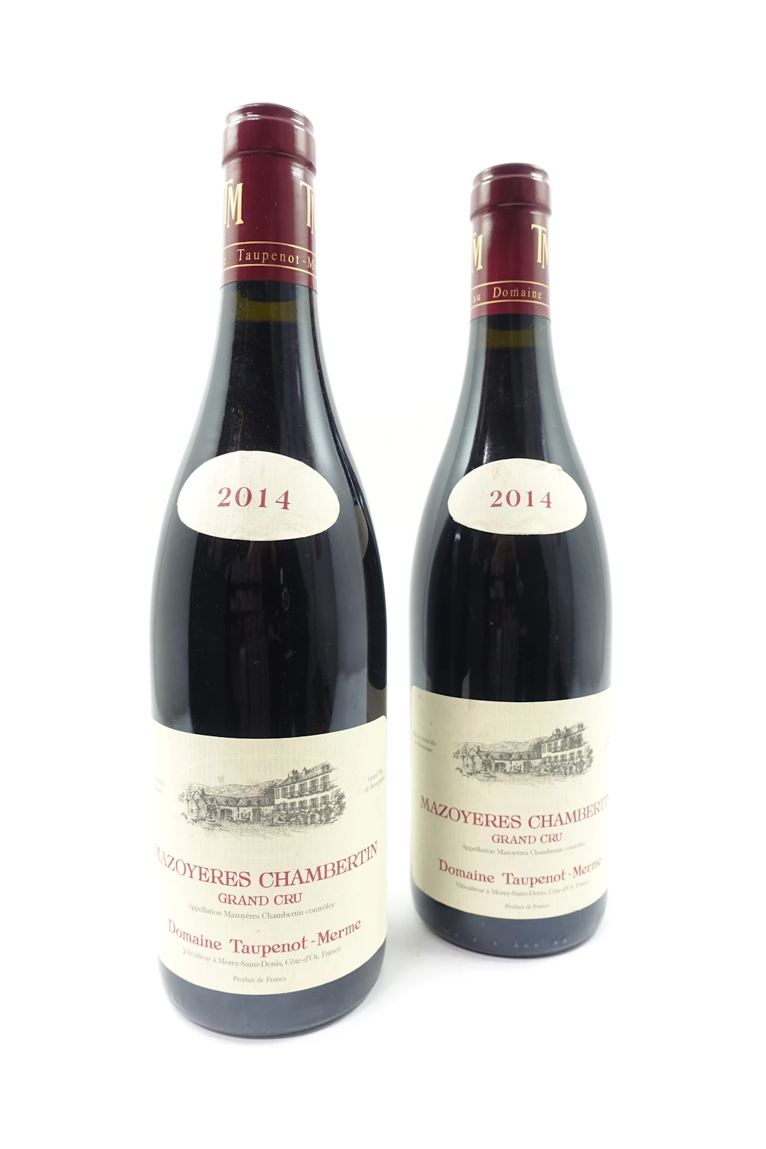 2 bts MAZOYERES CHAMBERTIN 2014 Grand Cru. Domaine Taupenot-Merme