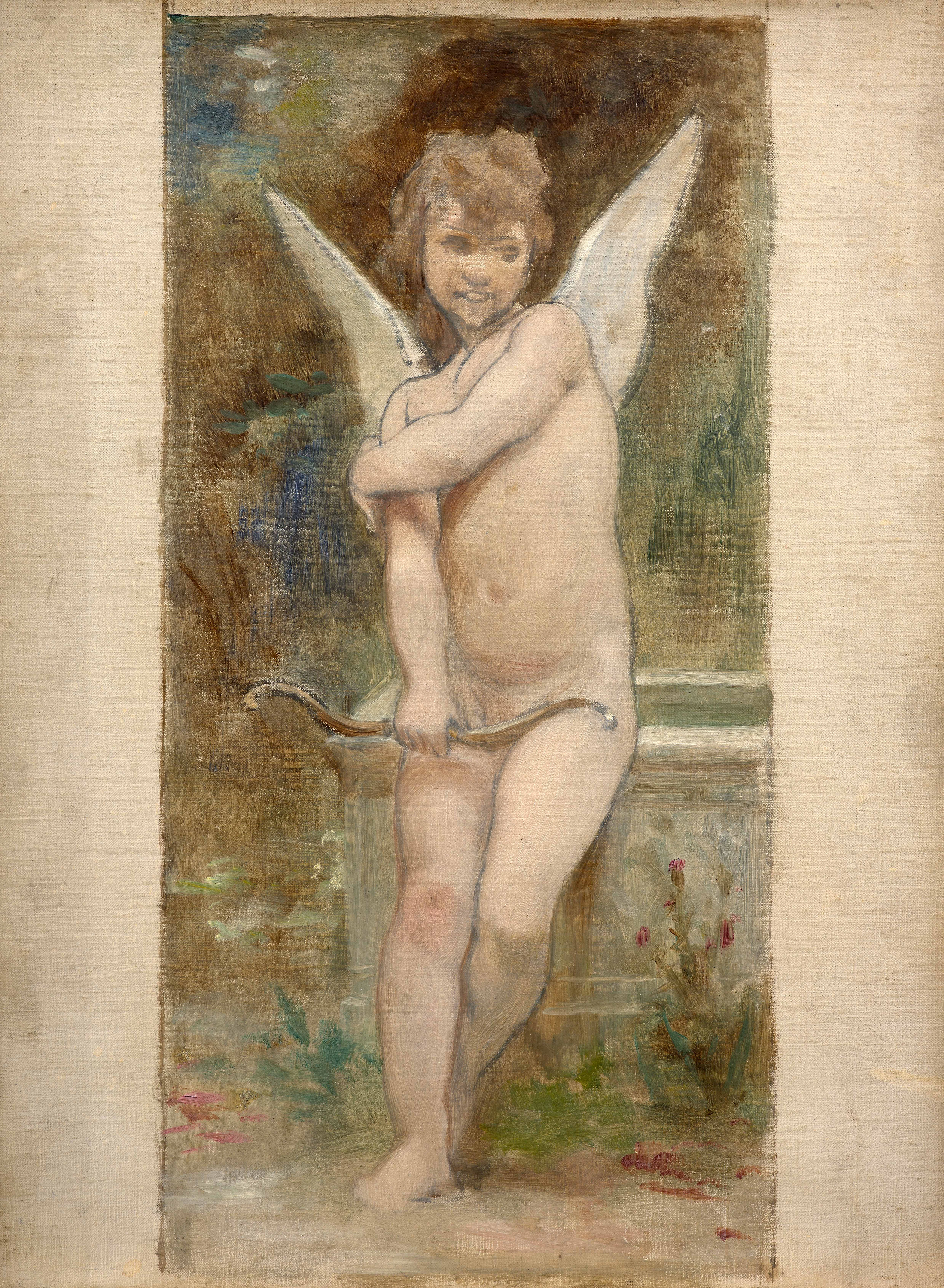 William BOUGUEREAU La Rochelle, 1825 - 1905 Etude pour ‘L’Amour Piqué’