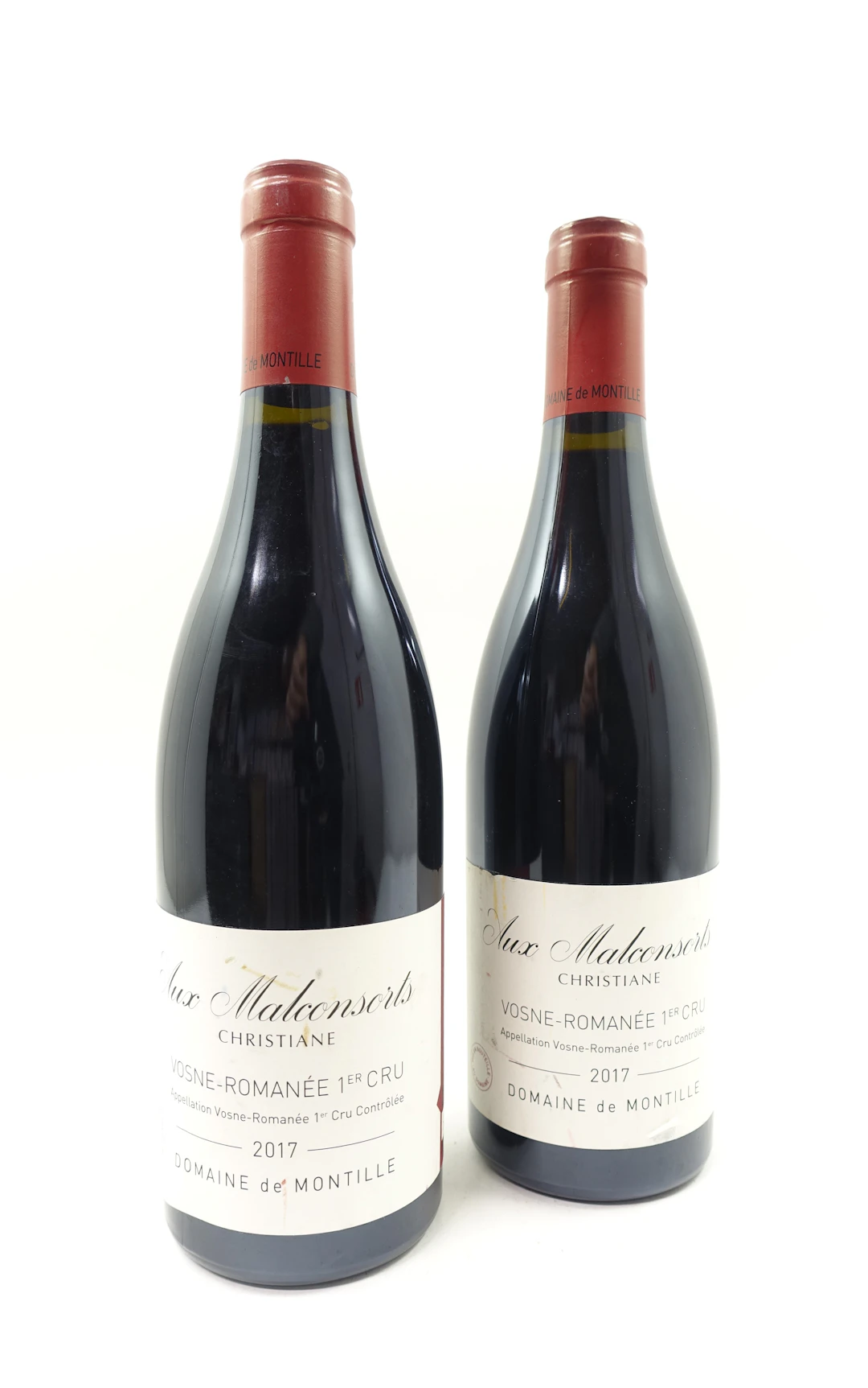 2 bts VOSNE ROMANEE 2017 1er Cru Aux Malconsorts Christiane. Domaine