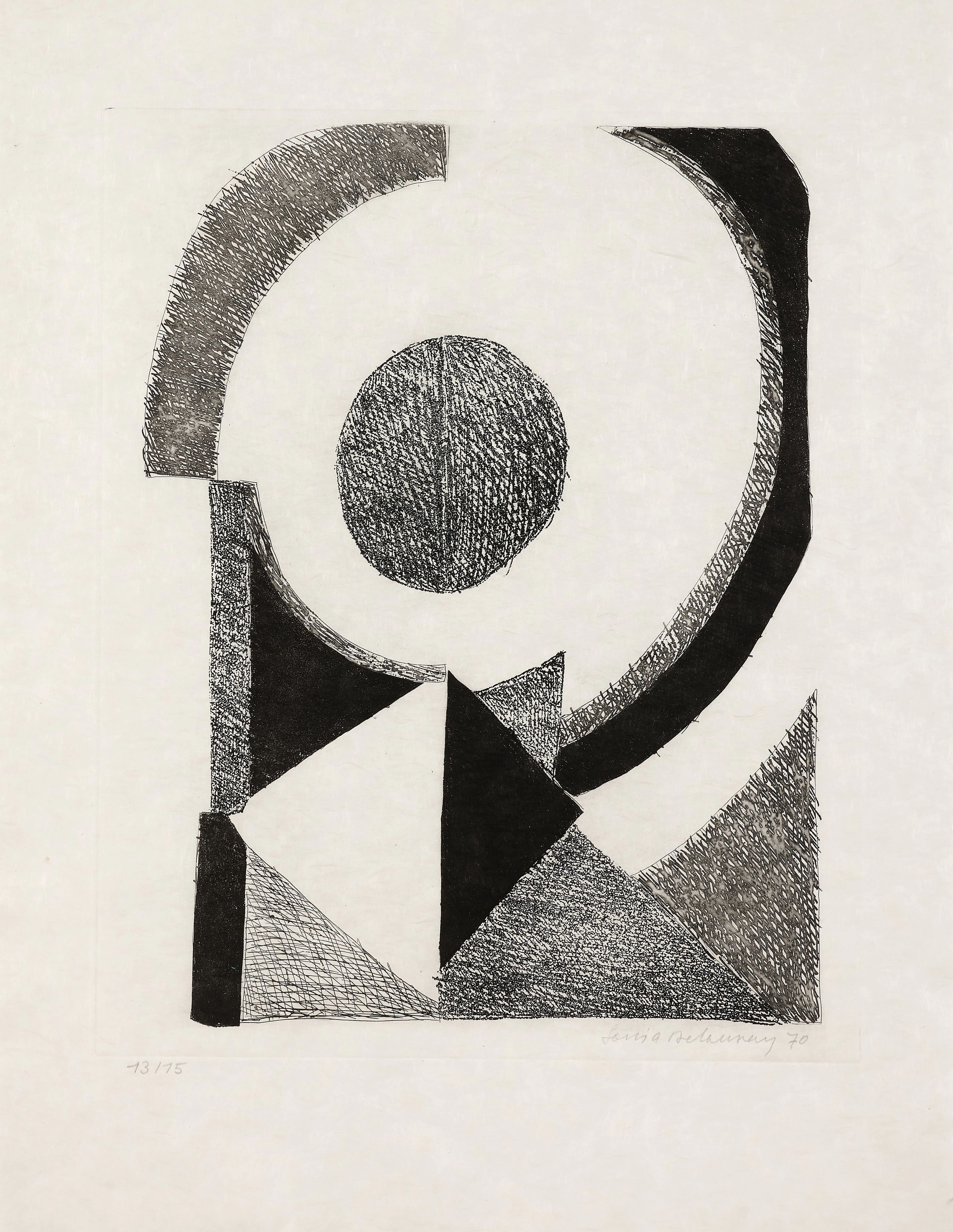 Sonia DELAUNAY 1885-1979 Avec moi-même - 1970 - 1 planche