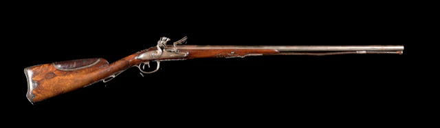 FUSIL DE CHASSE À SILEX, DEUX COUPS, PAR BOUTET À VERSAILLES, VERS 1780