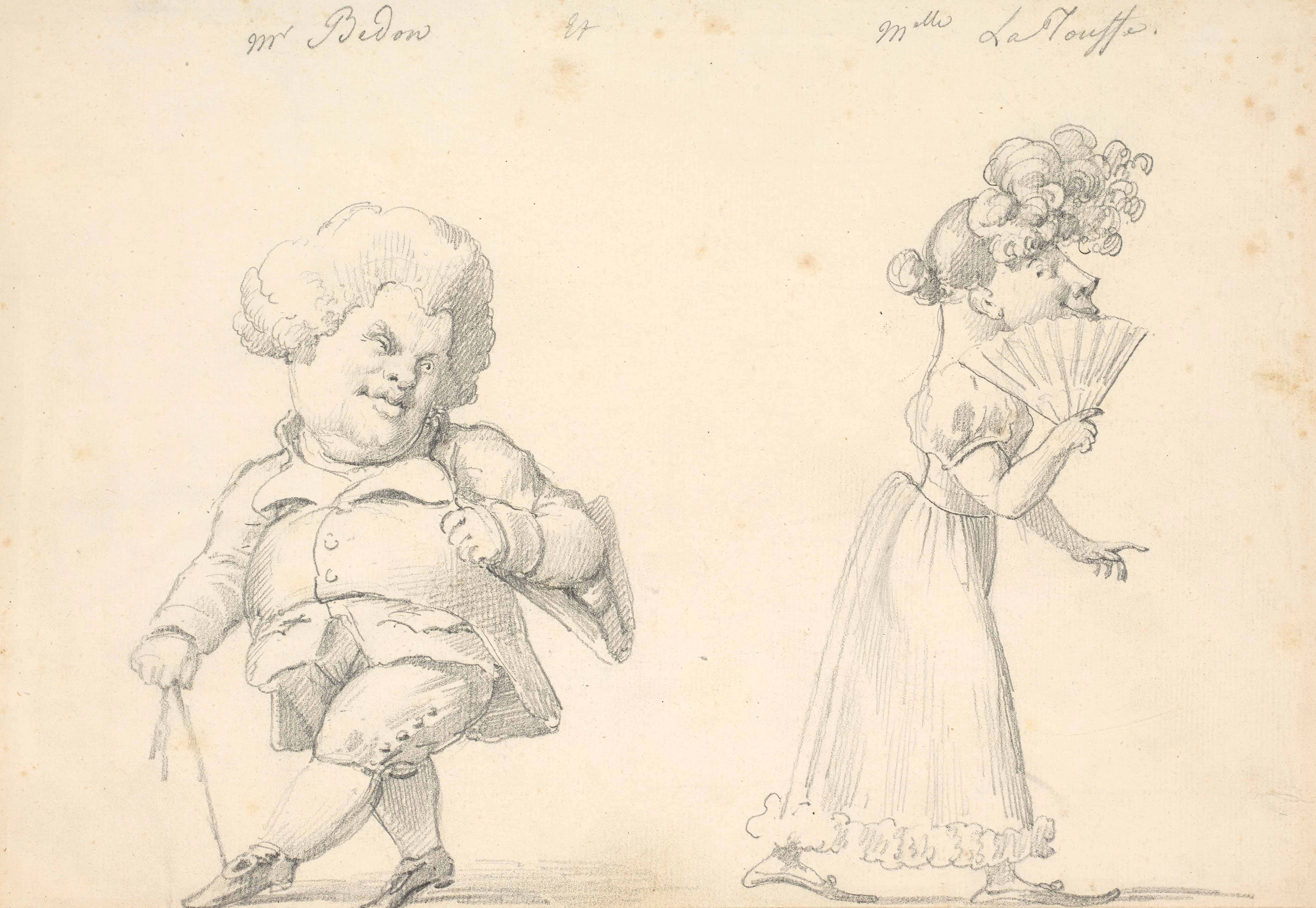 Etienne-Jean DELECLUZE Paris, 1781 - Versailles, 1863 Ensemble de caricatures