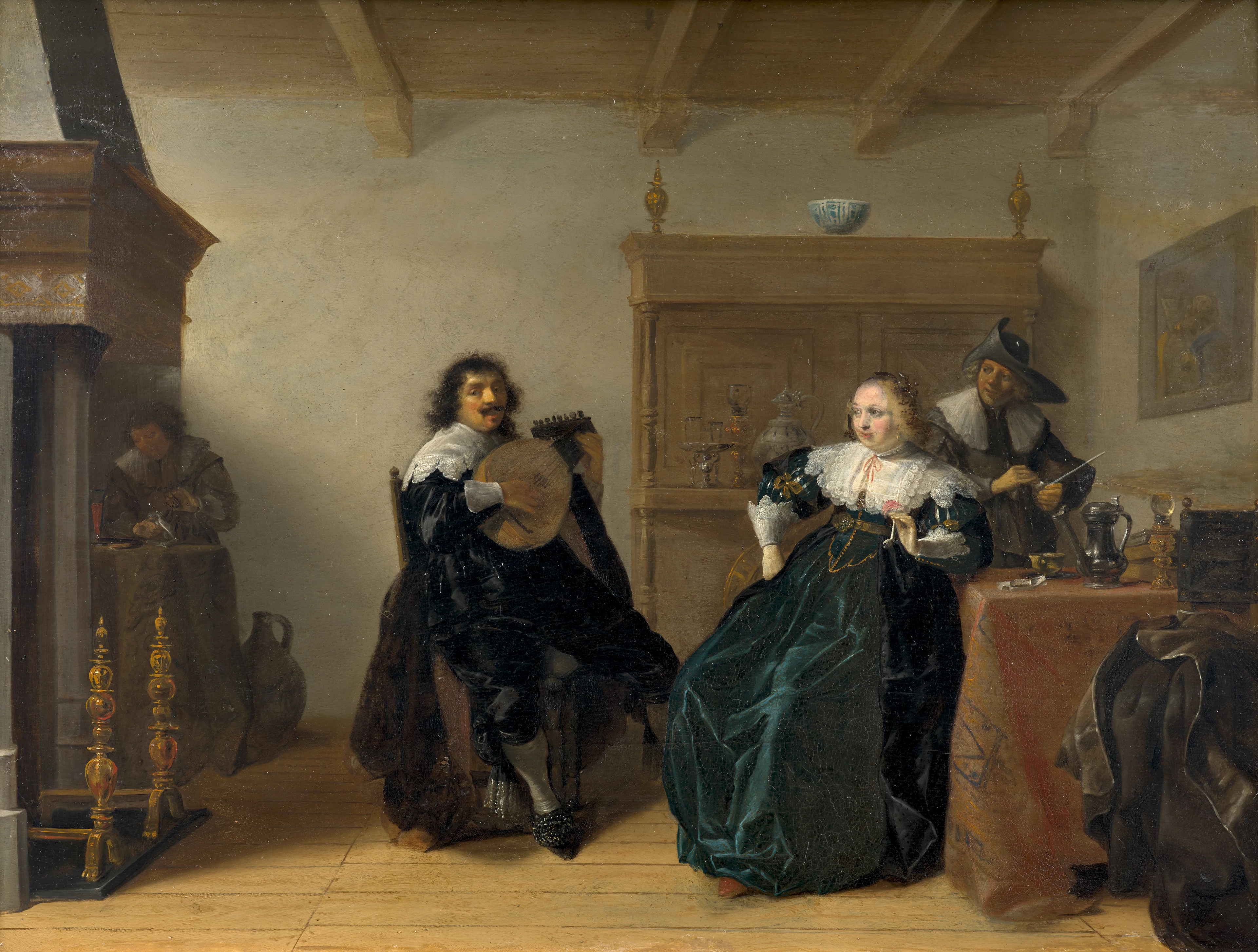 Anthonie PALAMEDES Leith, 1602 – Amsterdam, 1673 Scène de séduction