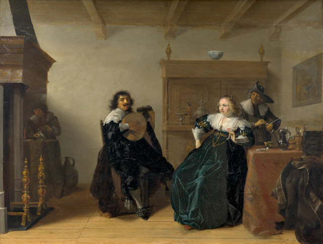 Anthonie PALAMEDES Leith, 1602 – Amsterdam, 1673 Scène de séduction