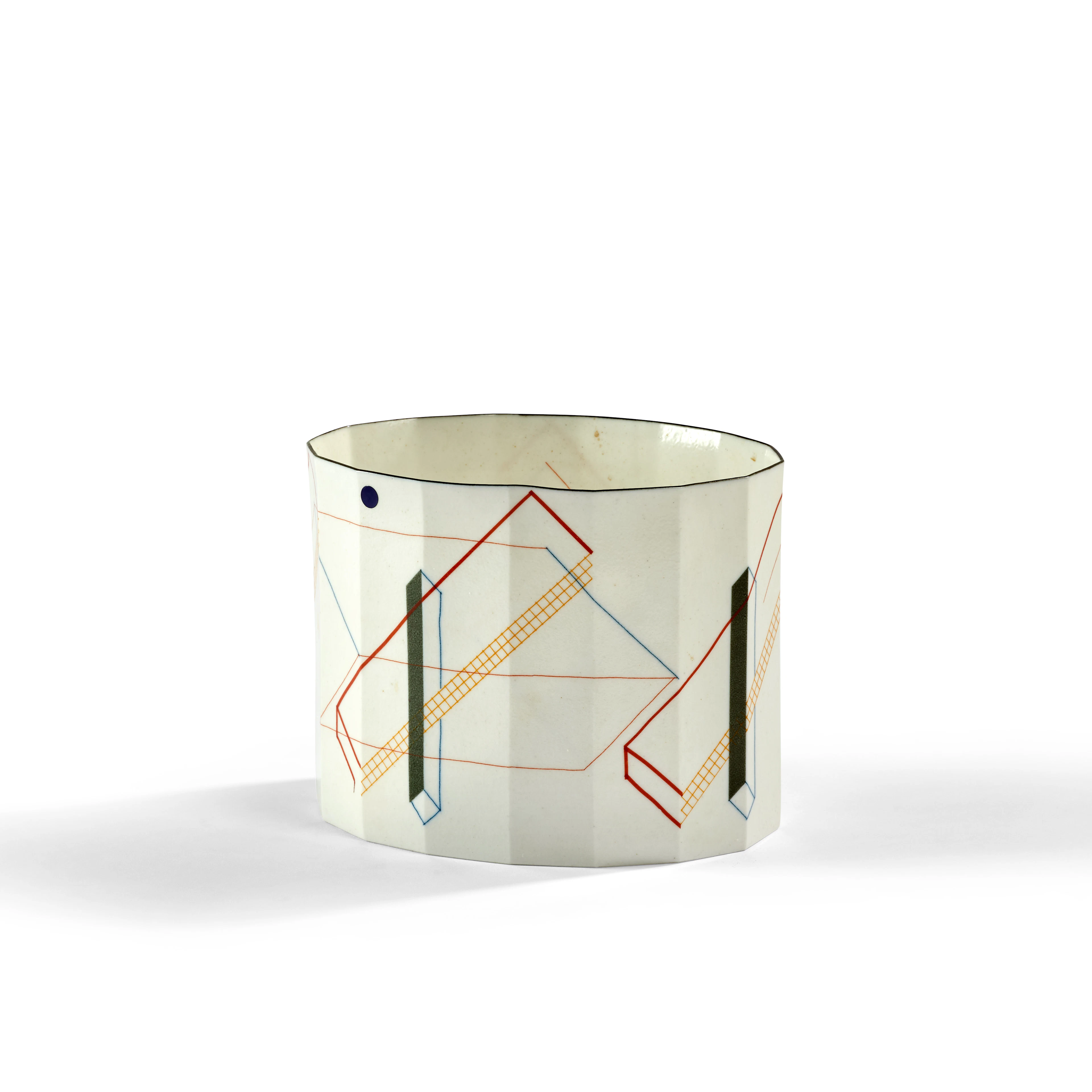 Bodil MANZ (Danoise - Née en 1943) Vase polygonal - 1998