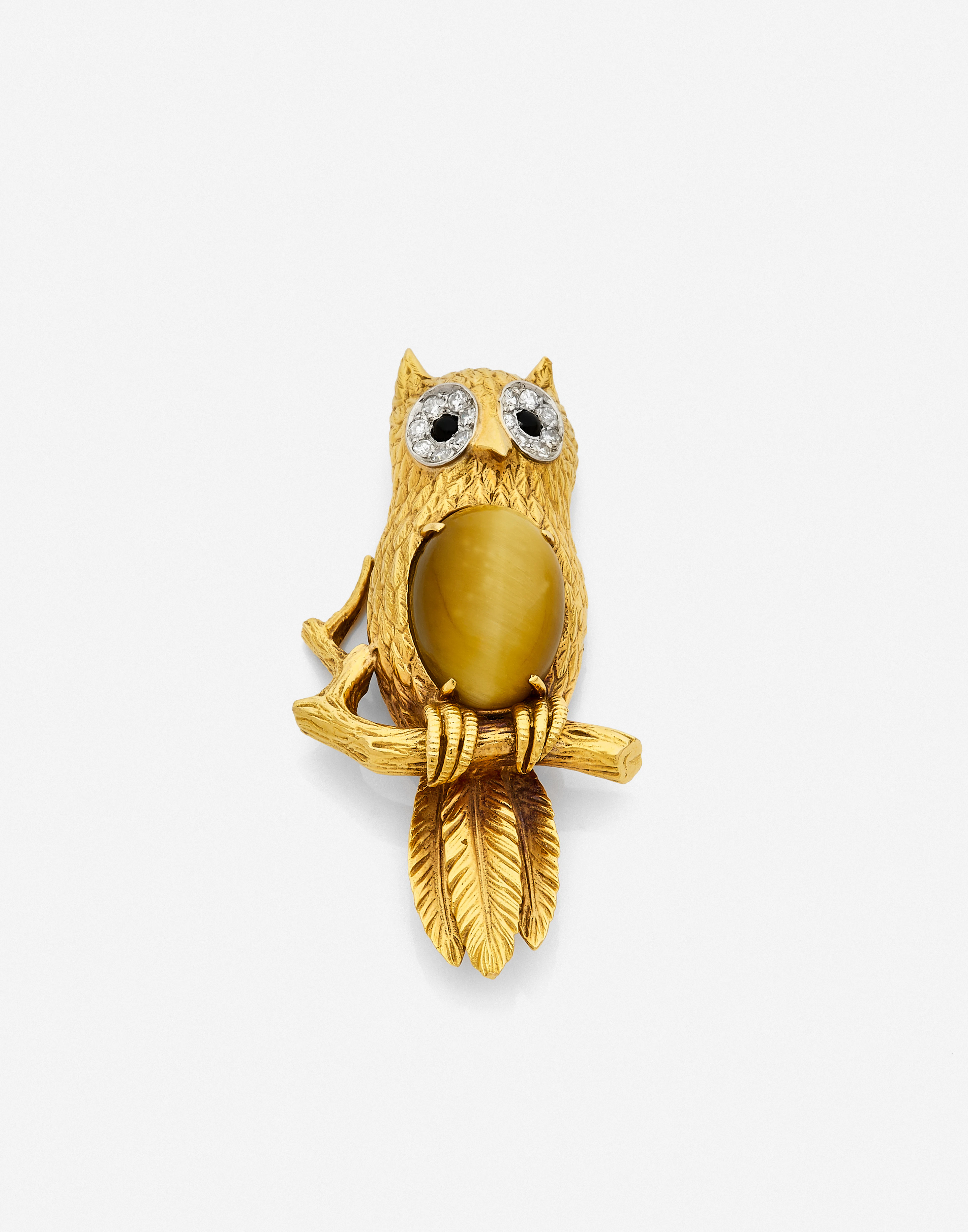 HERMÈS Clip de corsage "Hibou"