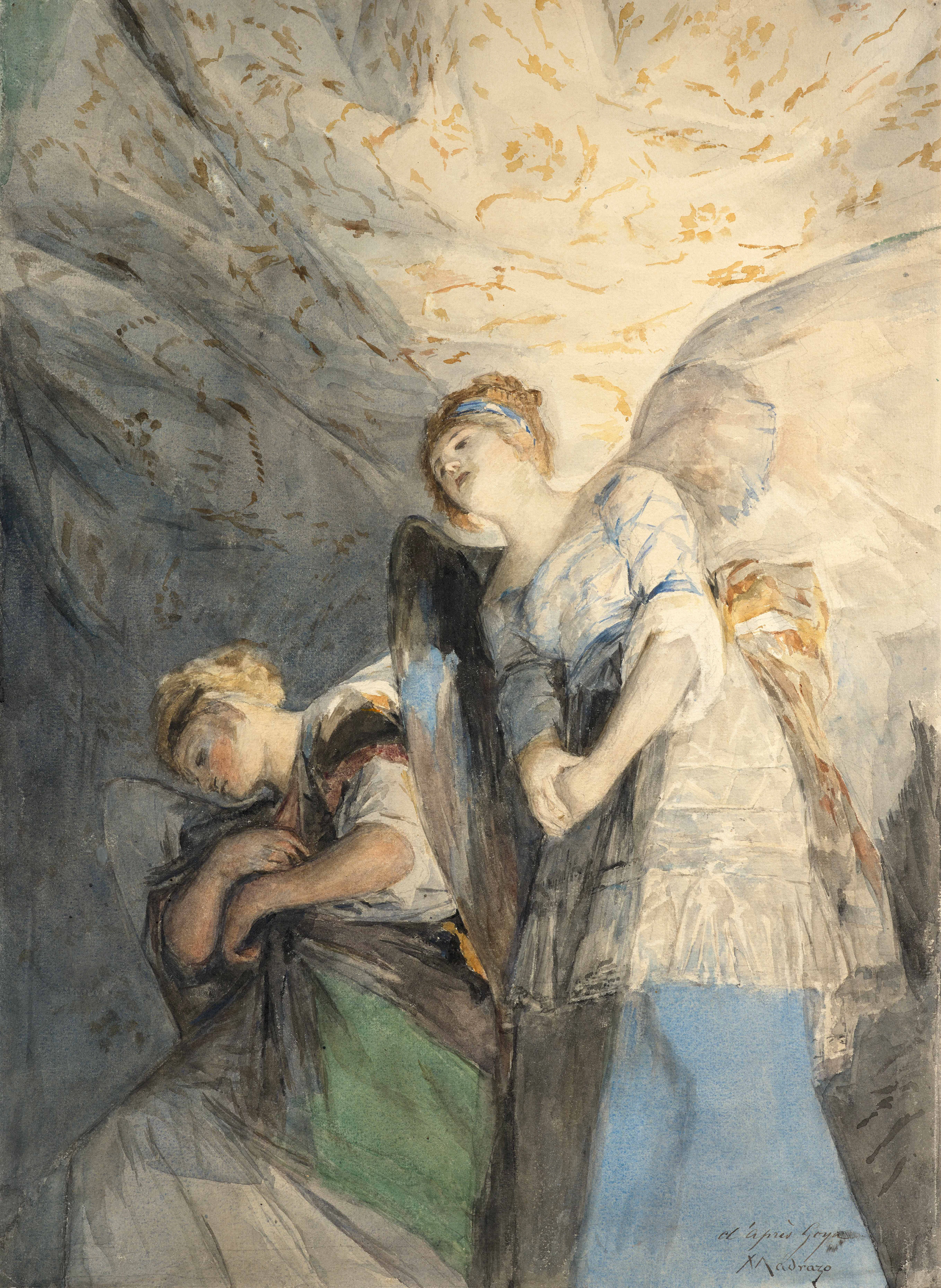 Raimundo de MADRAZO y GARRETA Rome, 1841 - Versailles, 1920 Deux anges