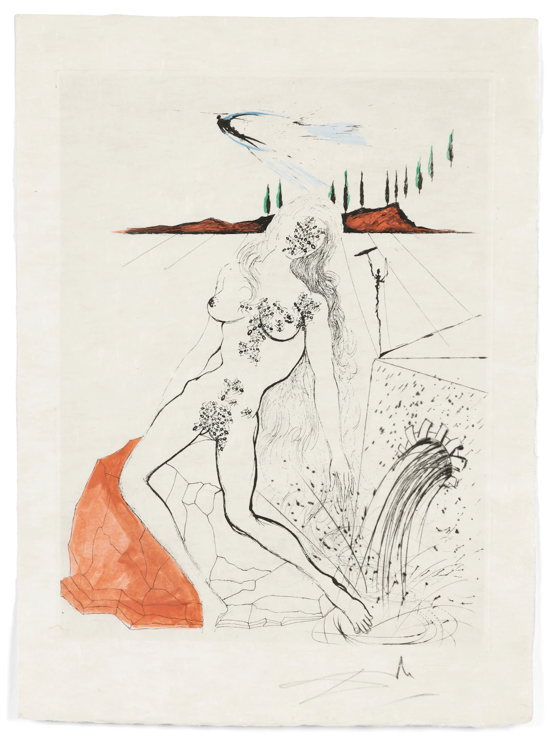 Salvador DALÍ 1904 - 1989 Femme à la fontaine - 1967