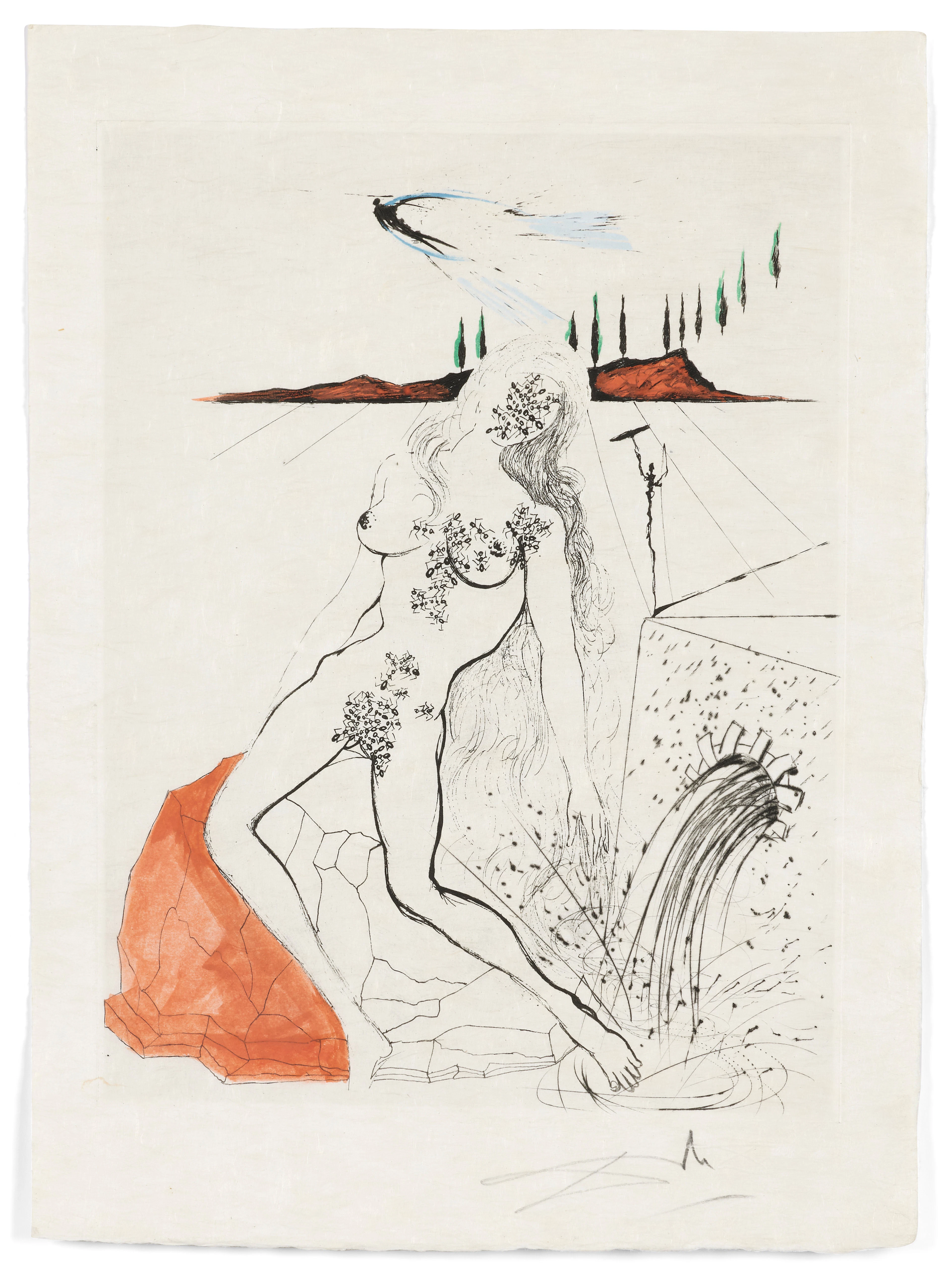 Salvador DALÍ 1904 - 1989 Femme à la fontaine - 1967