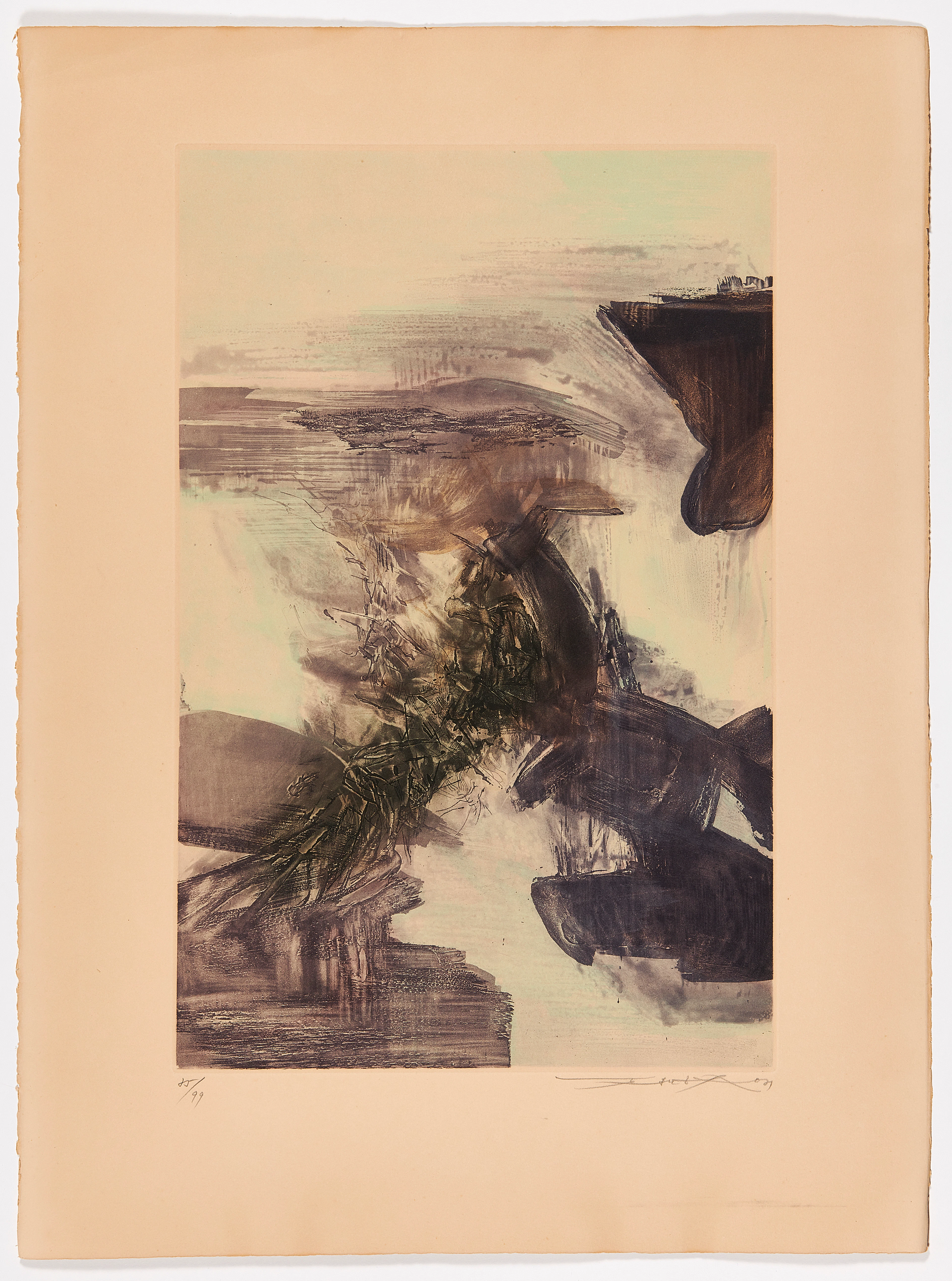 ZAO WOU-KI 1920 - 2013 Sans Titre - 1971