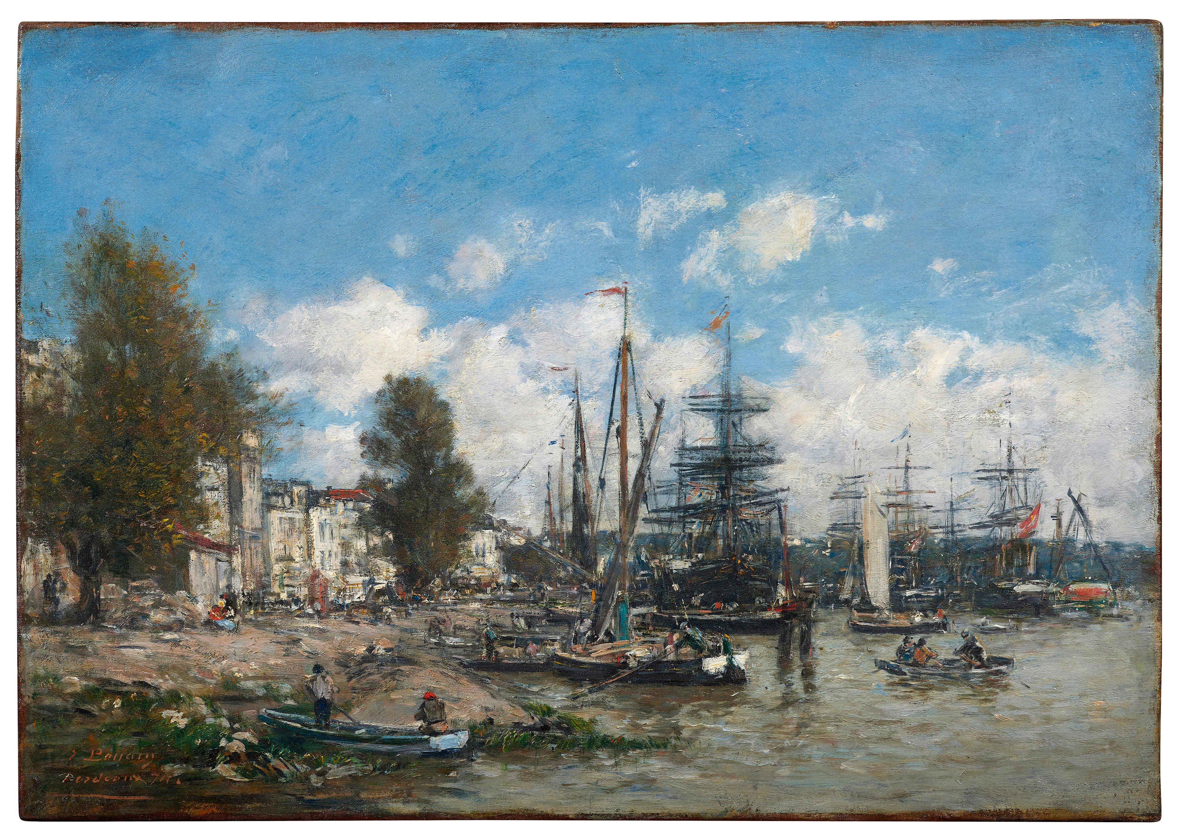 Eugène BOUDIN 1824-1898 Bordeaux, les quais - 1874