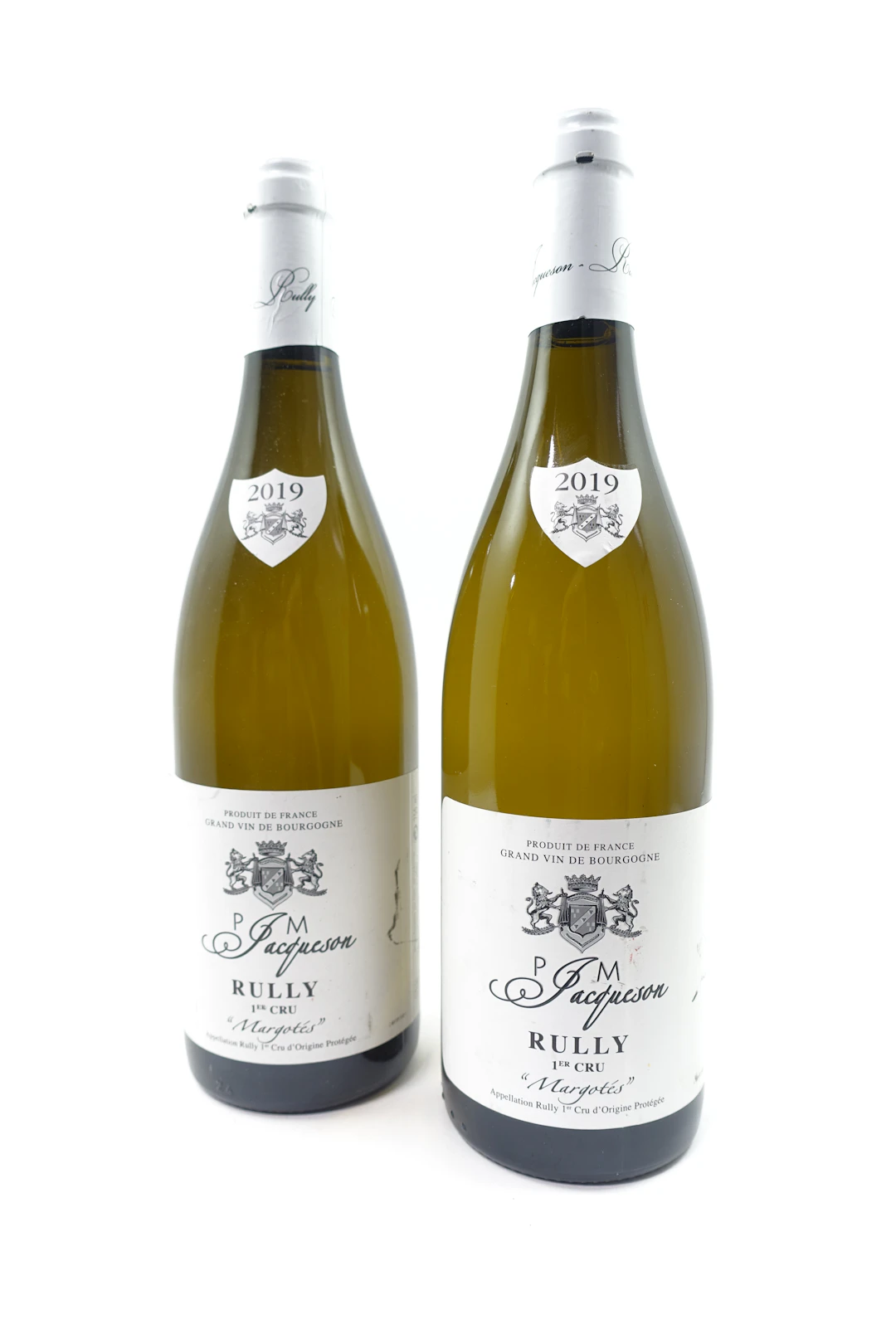 2 bts RULLY 2019 (blanc) 1er Cru. Margotés. PM Jacqueson