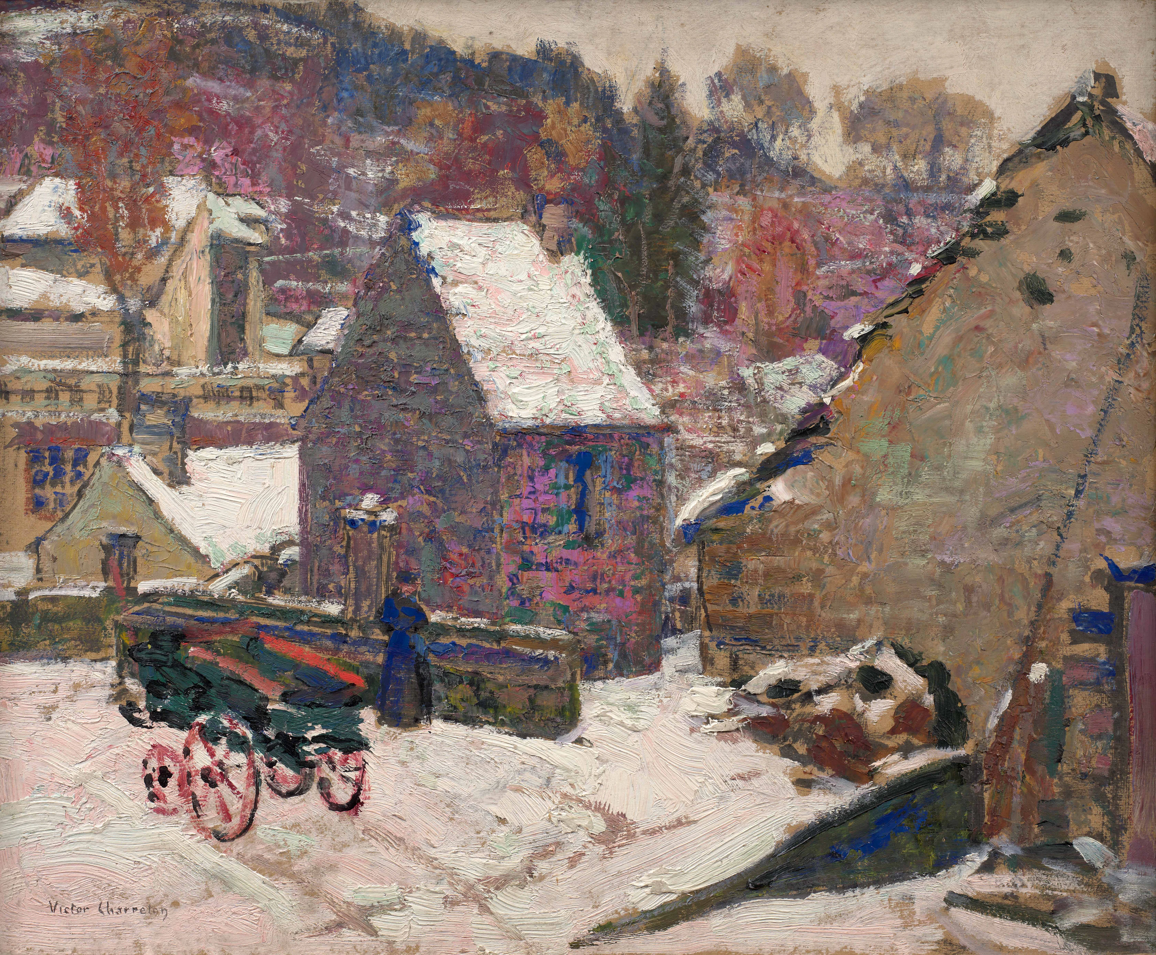 - La grange sous la neige