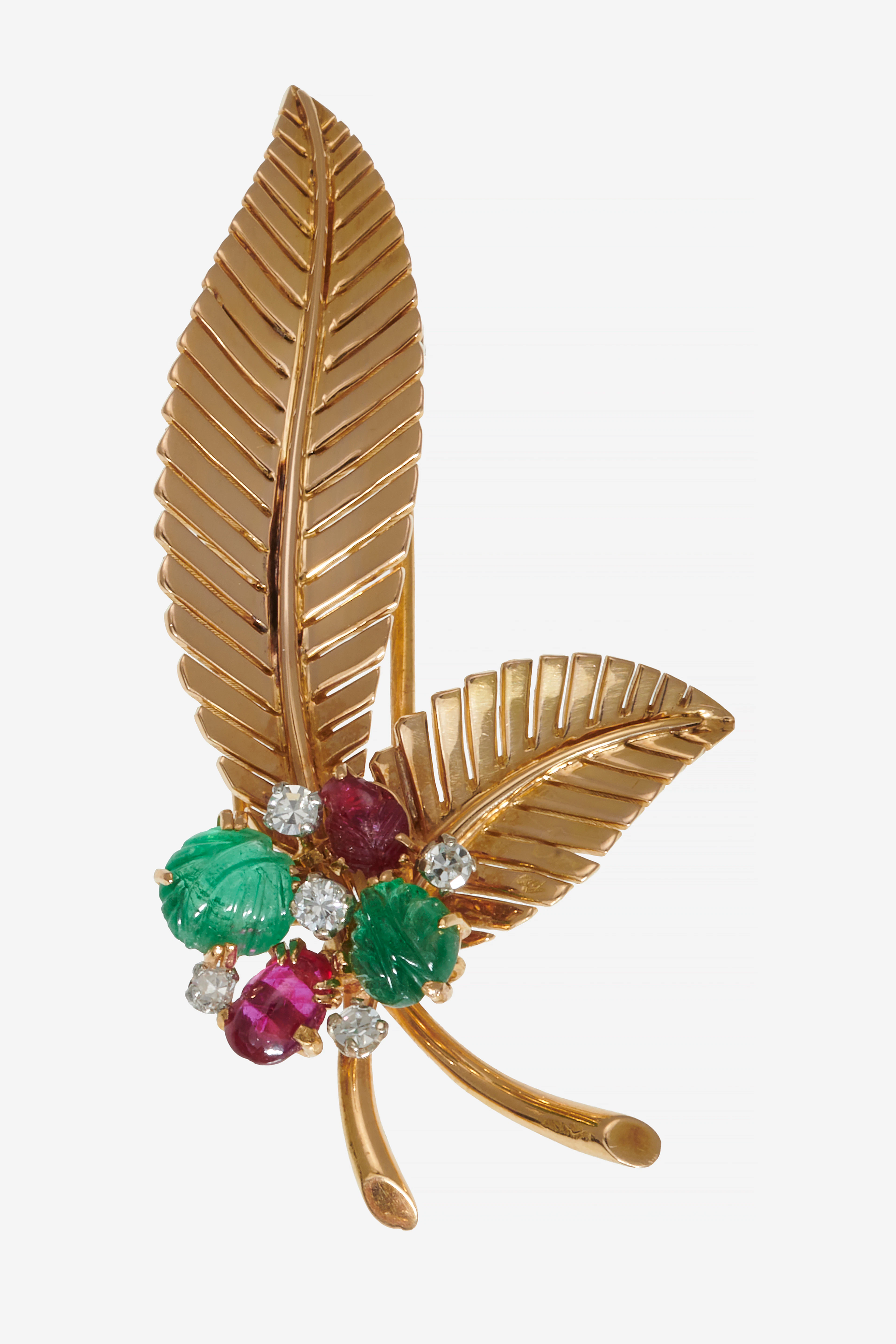 MAUBOUSSIN Clip de corsage "Feuillage"
