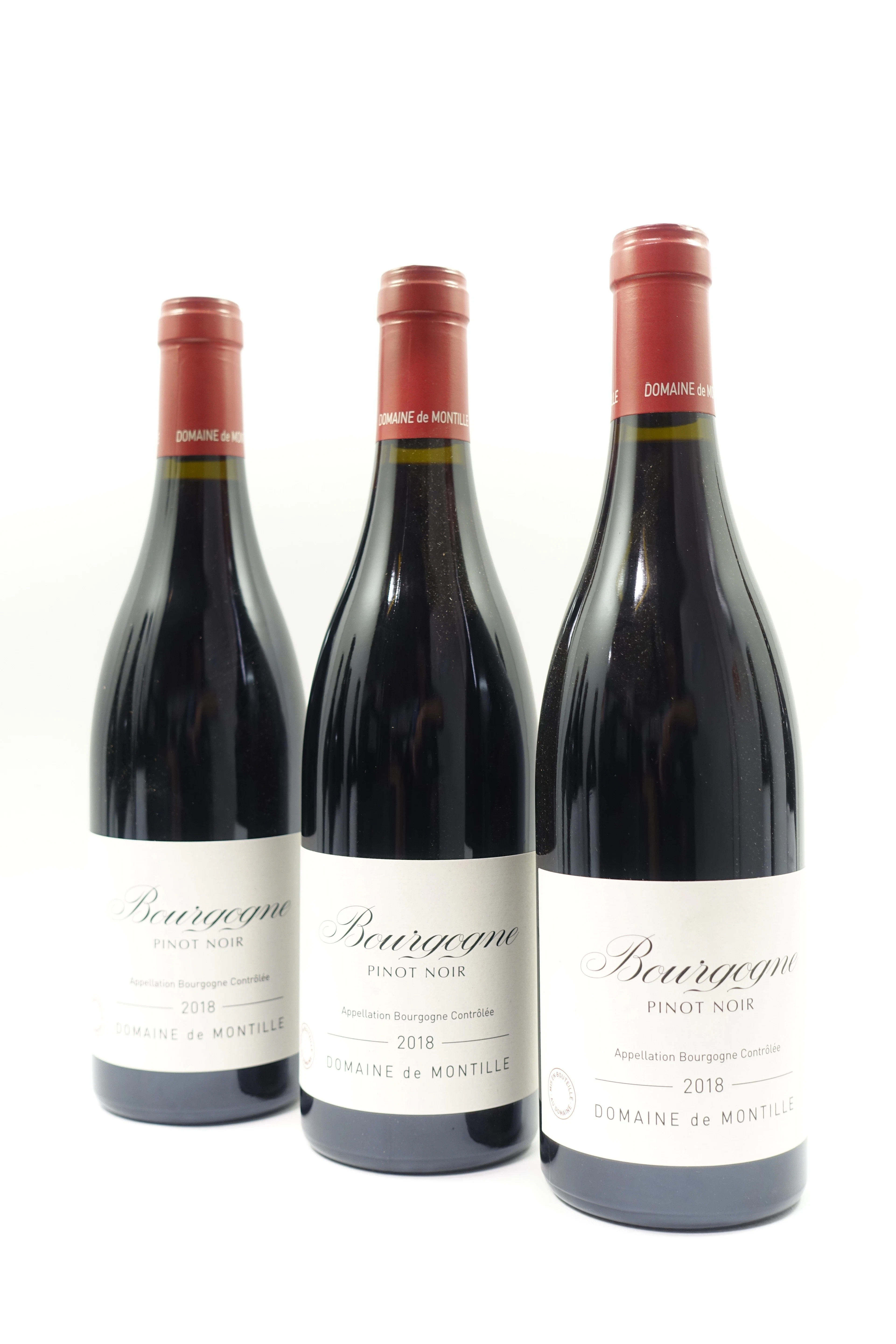 3 bts BOURGOGNE 2018 (rouge) Pinot Noir. Domaine de Montille