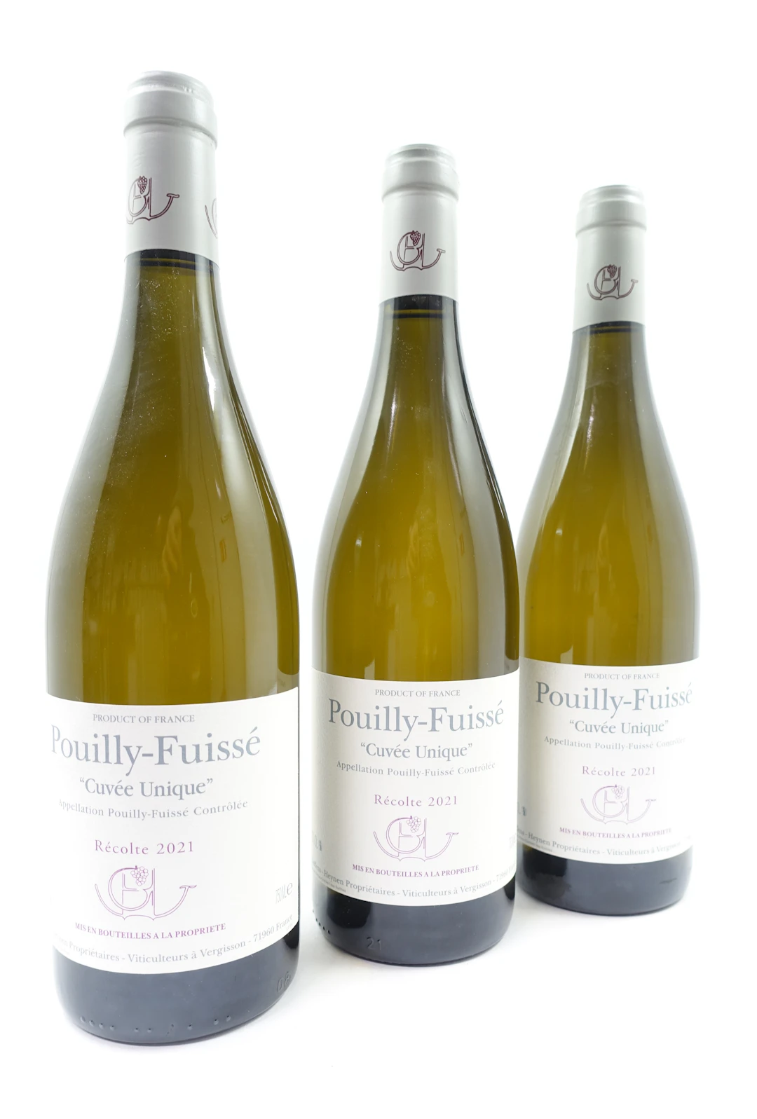 6 bts POUILLY FUISSE 2021 Cuvée Unique. Guffens-Heynen