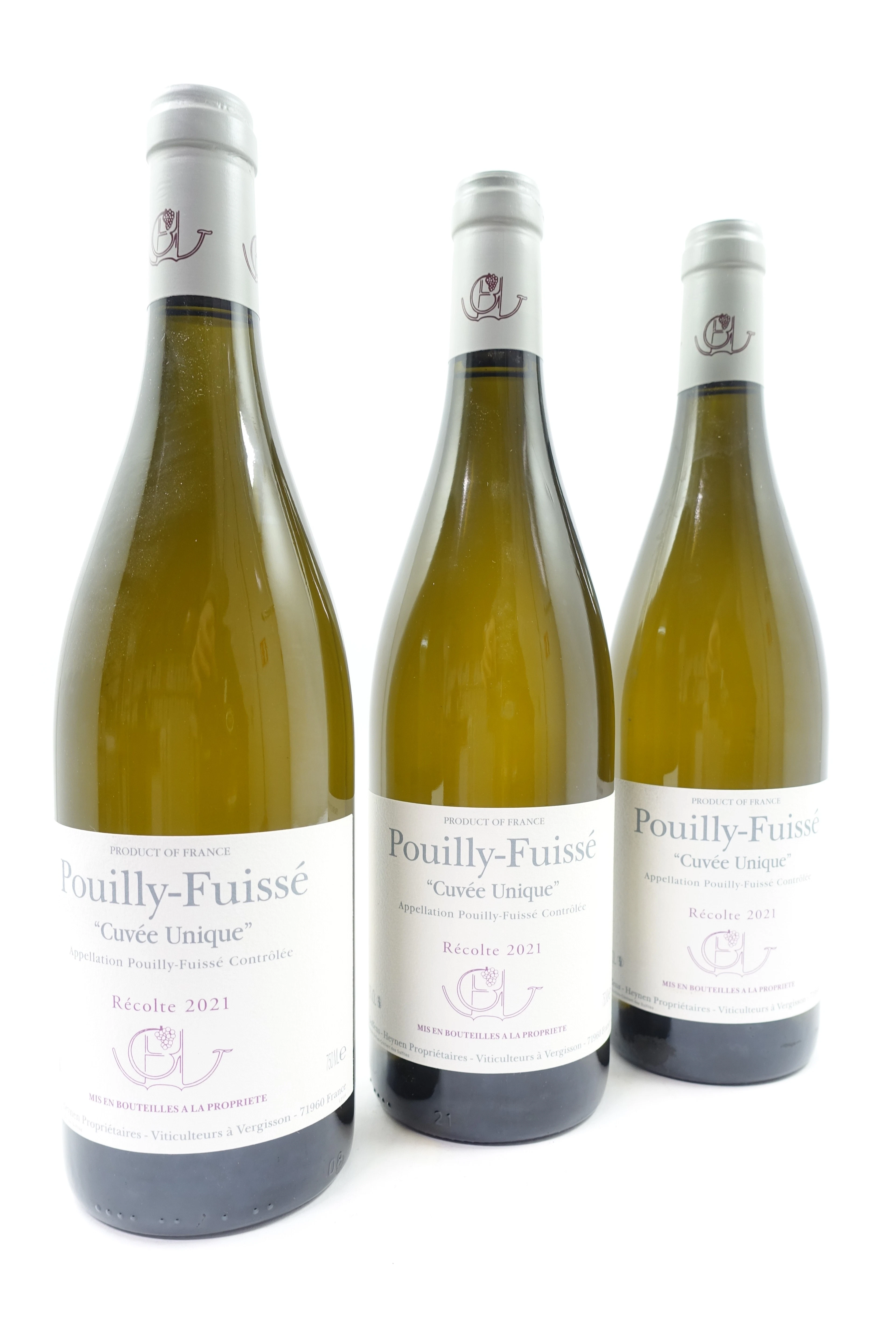 6 bts POUILLY FUISSE 2021 Cuvée Unique. Guffens-Heynen