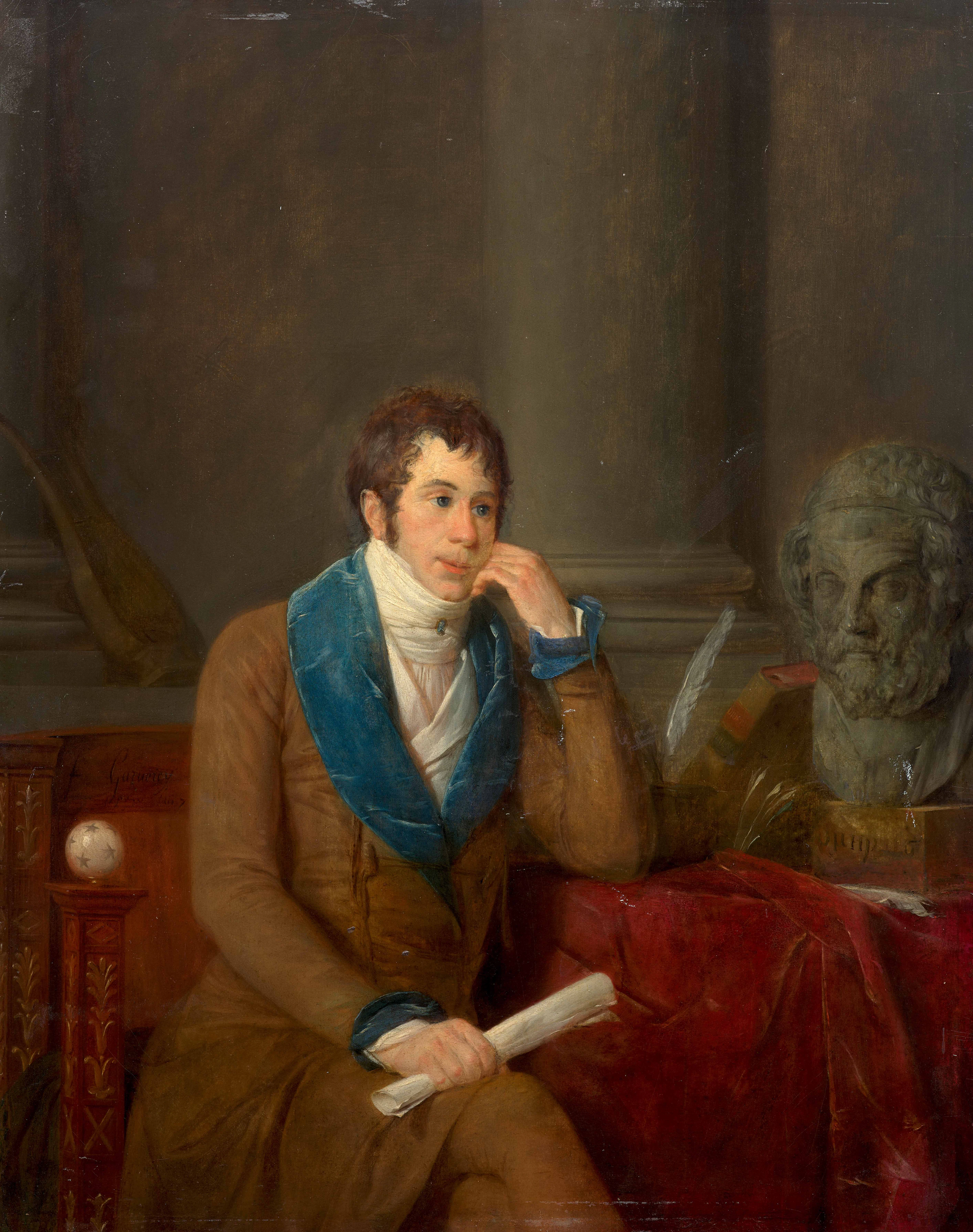 Jean-François GARNERAY Paris, 1755 - 1837 Portrait d'un homme de lettres