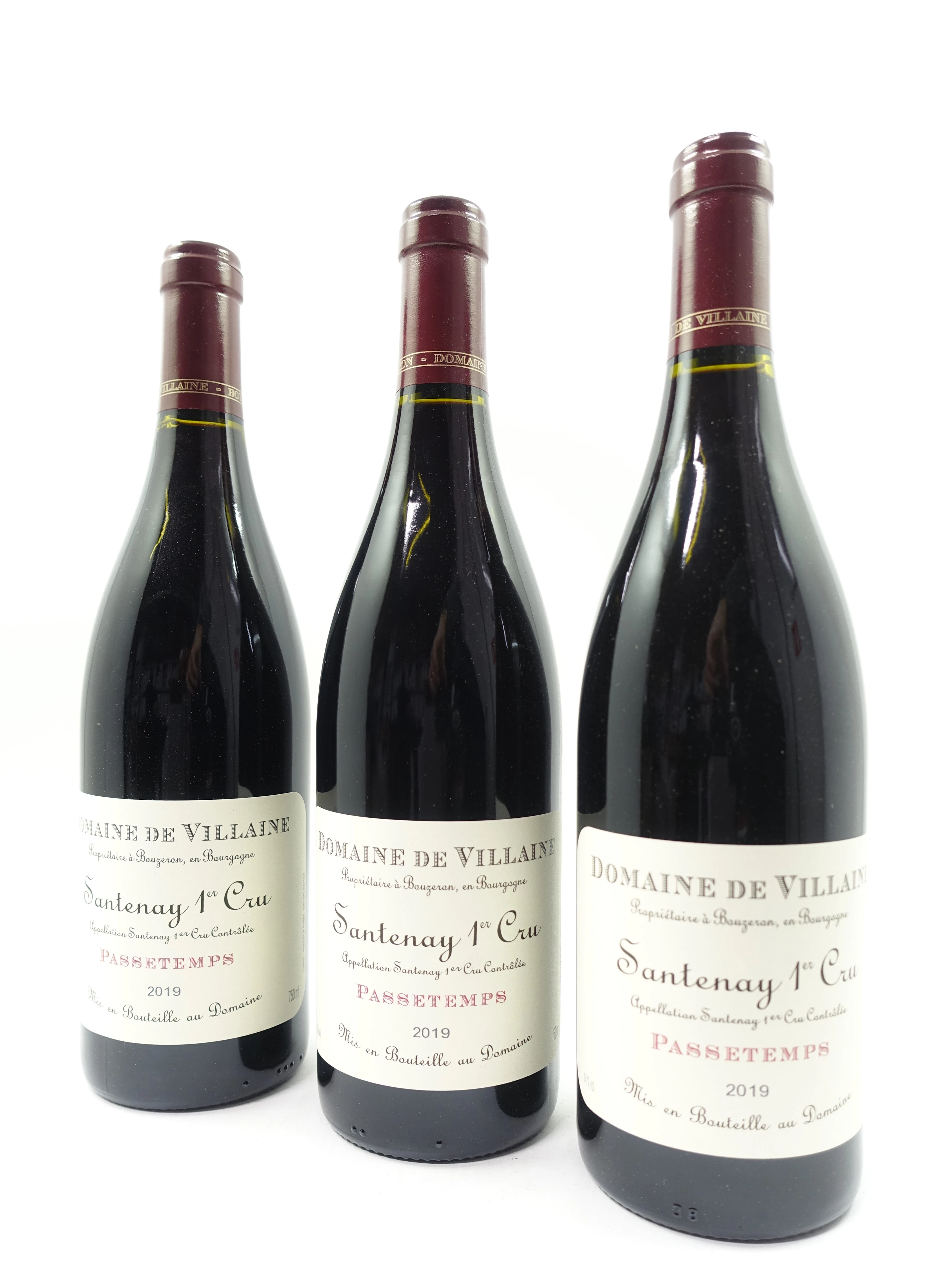 12 bts SANTENAY 2019 (rouge) 1er cru Passetemps. Domaine de Villaine