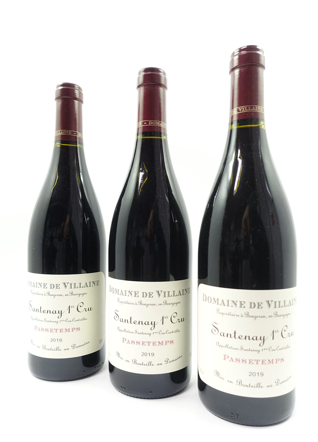 12 bts SANTENAY 2019 (rouge) 1er cru Passetemps. Domaine de Villaine