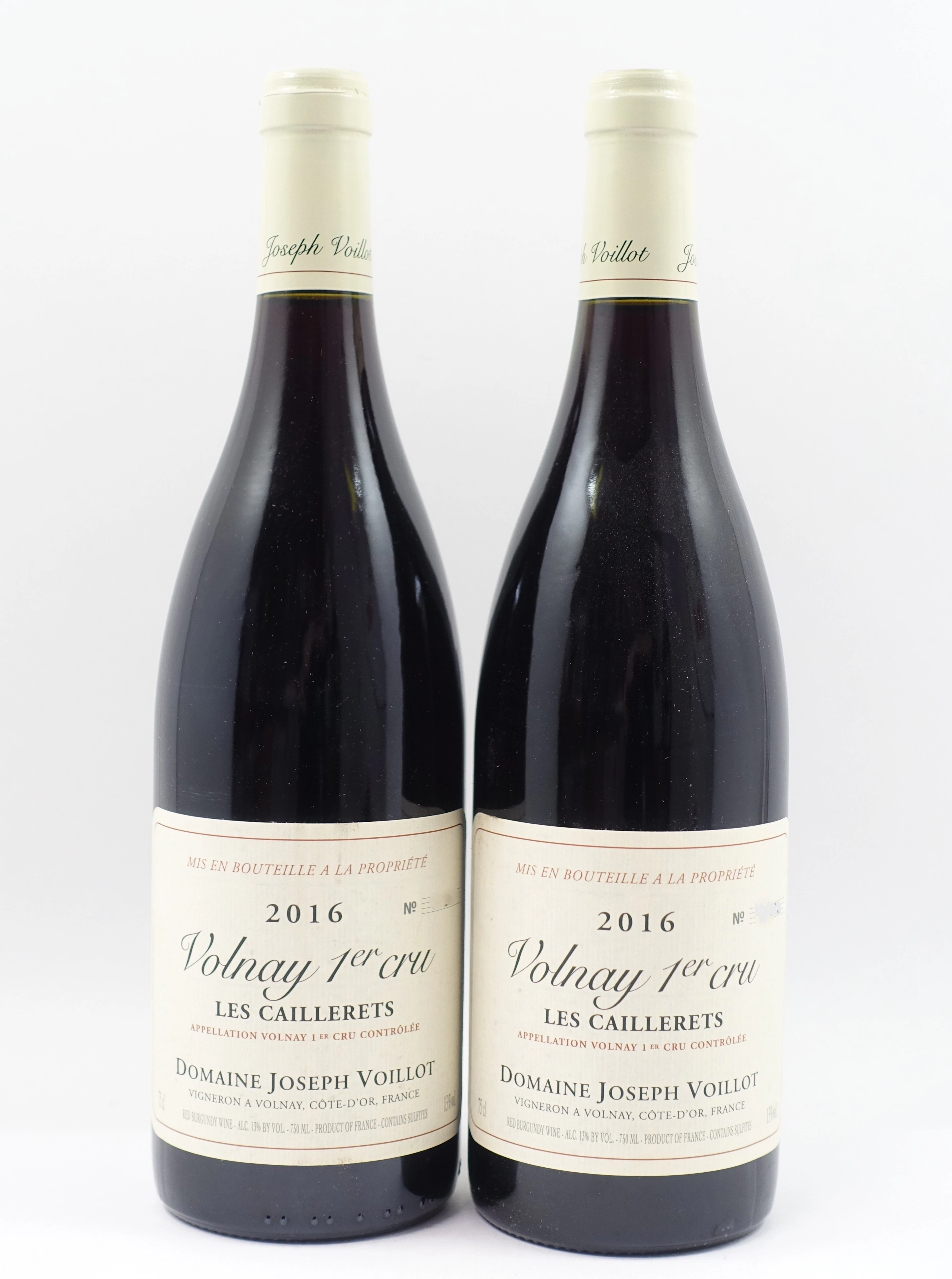 10 bts VOLNAY 2016 1er cru Les Caillerets. Domaine Joseph Voillot