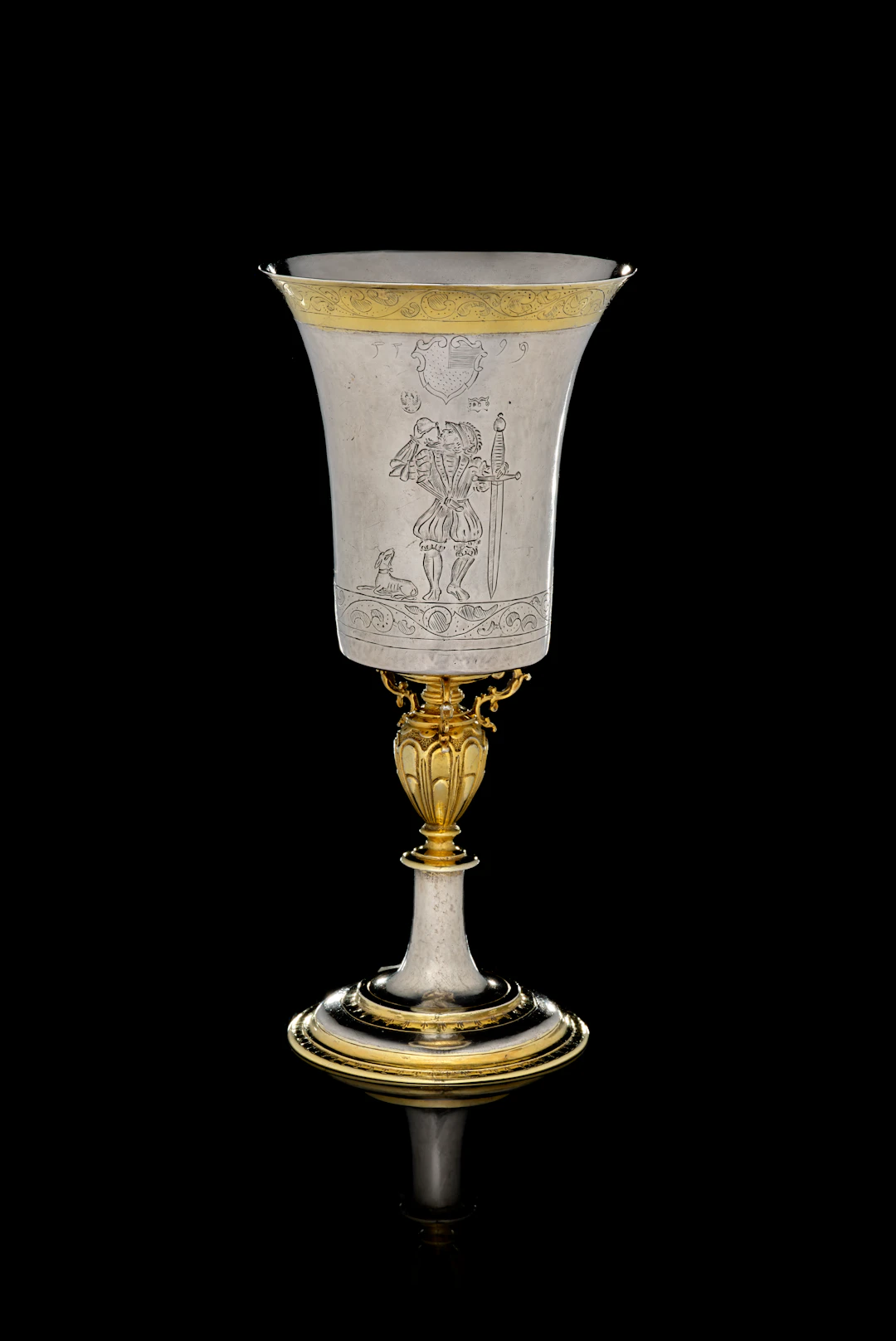 A Swiss parcel-gilt silver cup, Daniel Bullot, Neuchâtel, circa 1600