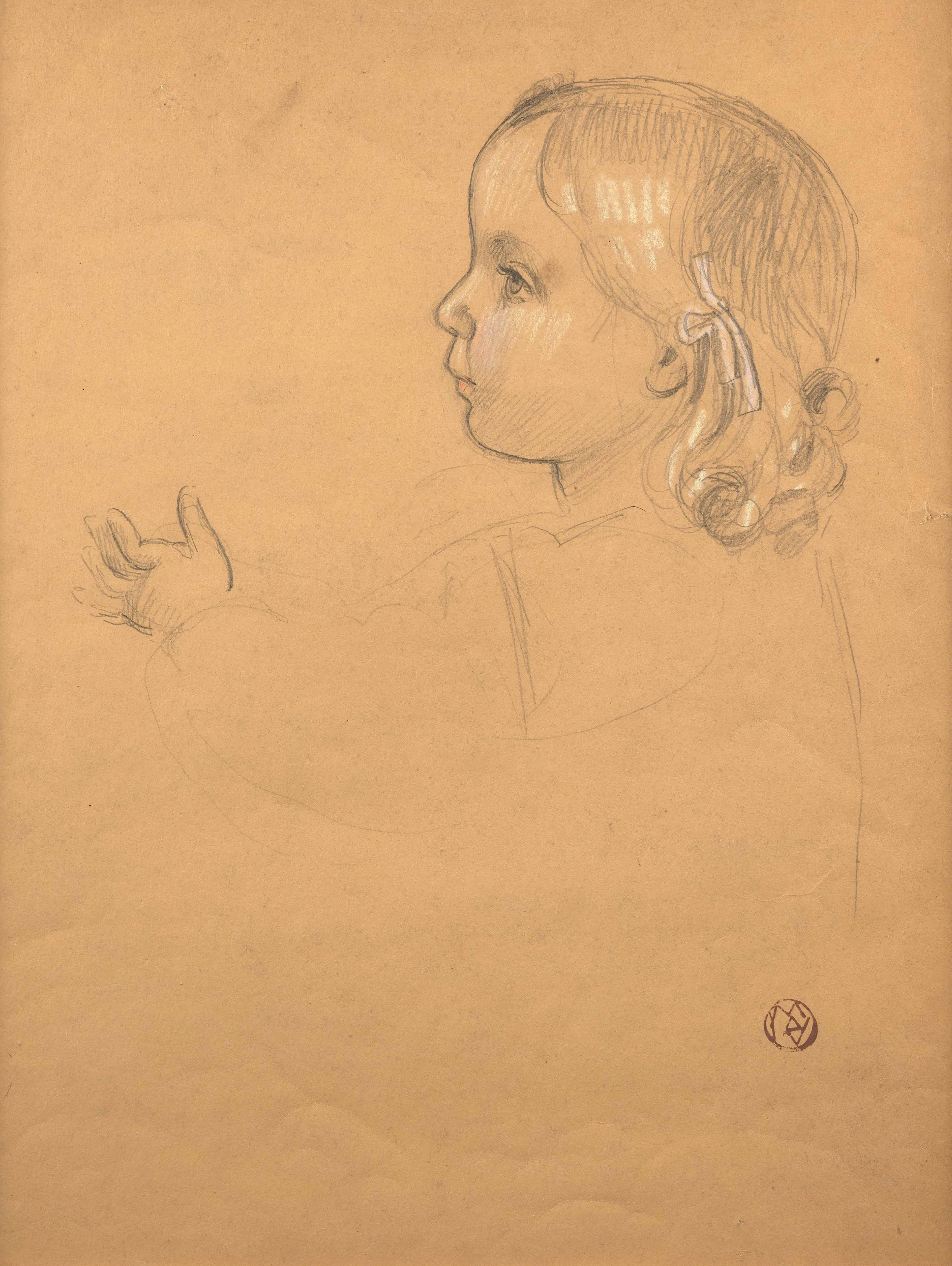 Maurice DENIS Granville, 1870 - Paris, 1943 Portrait de Bernadette