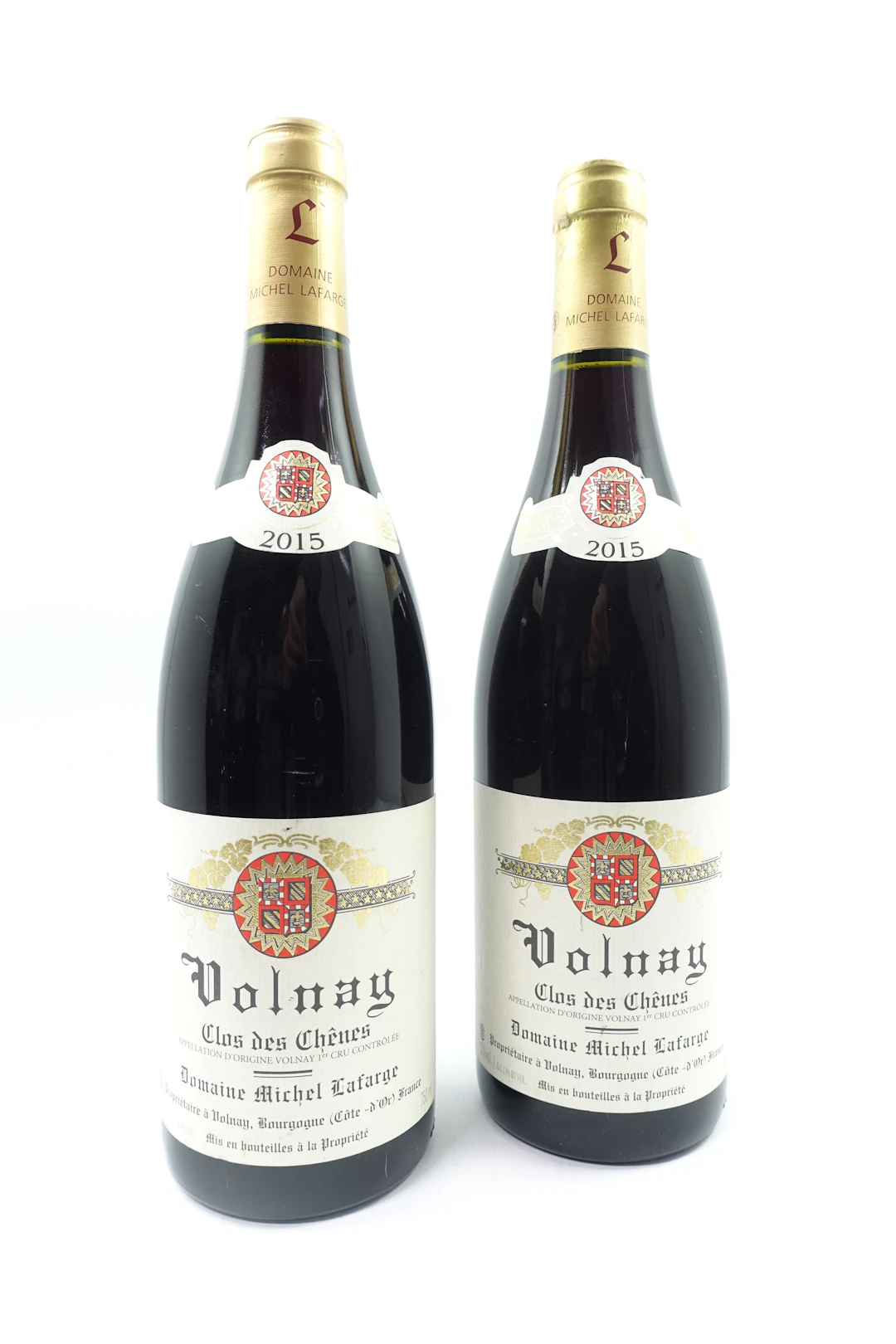 2 bts VOLNAY 2015 1er Cru Clos des Chênes. Domaine Michel Lafarge