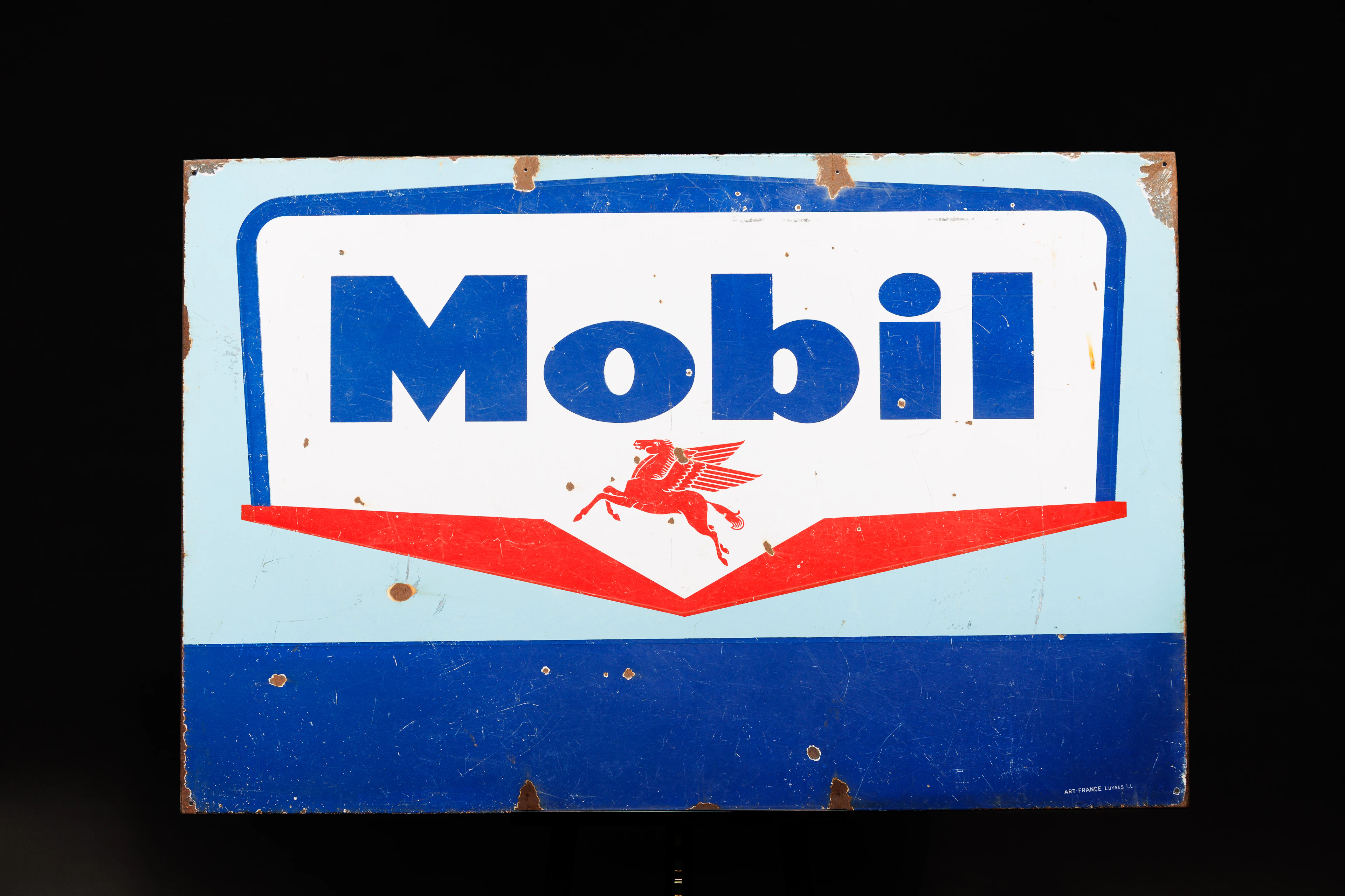 Mobil – Enamelled sign No reserve