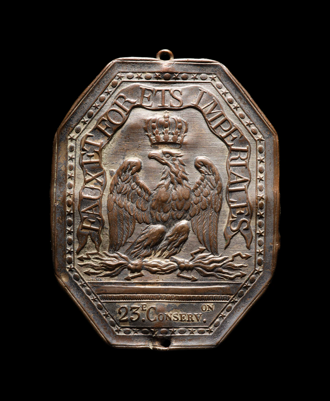 PLAQUE DE BAUDRIER DE LA 23e CONSERVATION DES EAUX ET FORÊTS D’ÉPOQUE