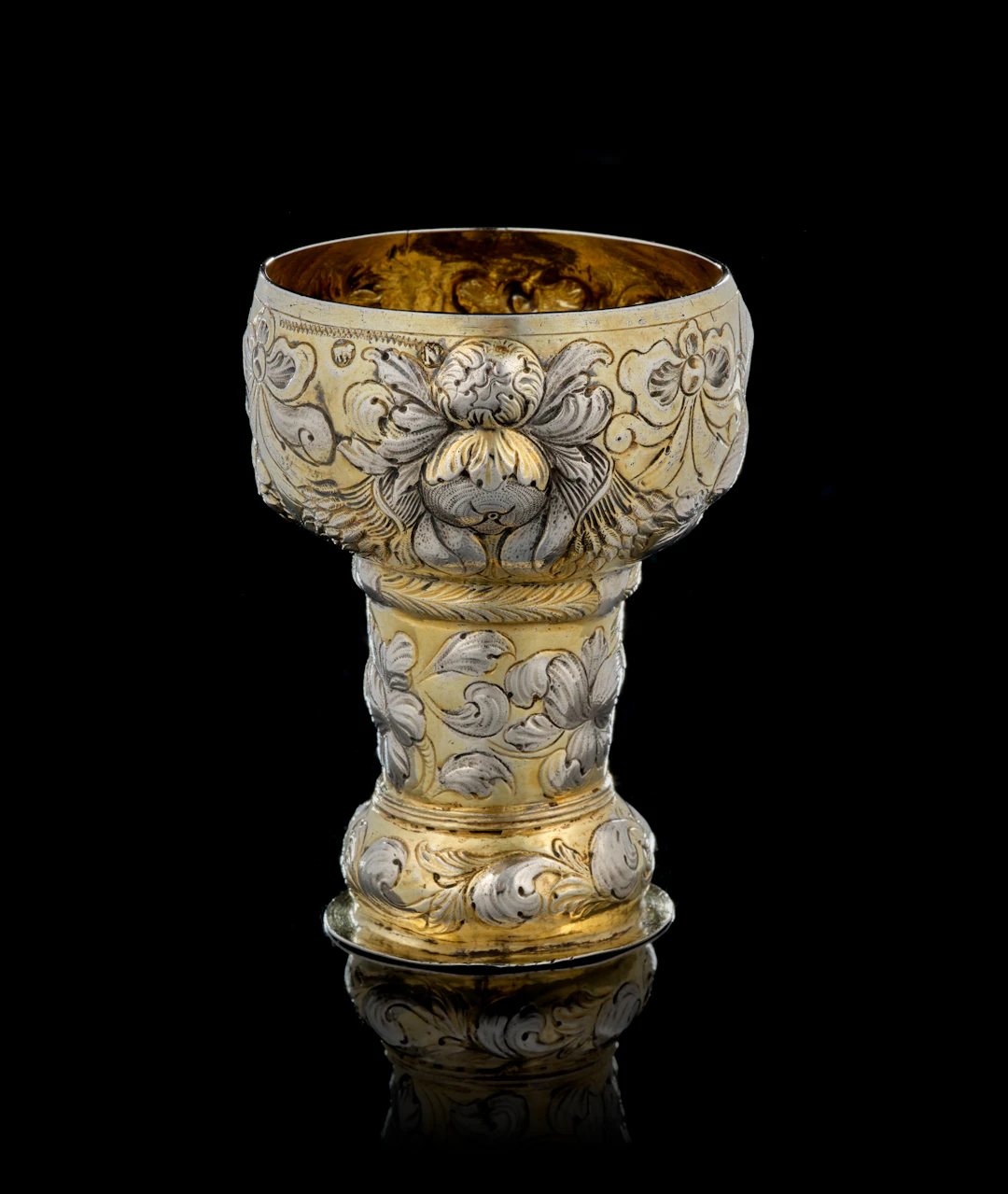 A German parcel-gilt silver beaker, Christoph Beer, Nuremberg, 1688-1692