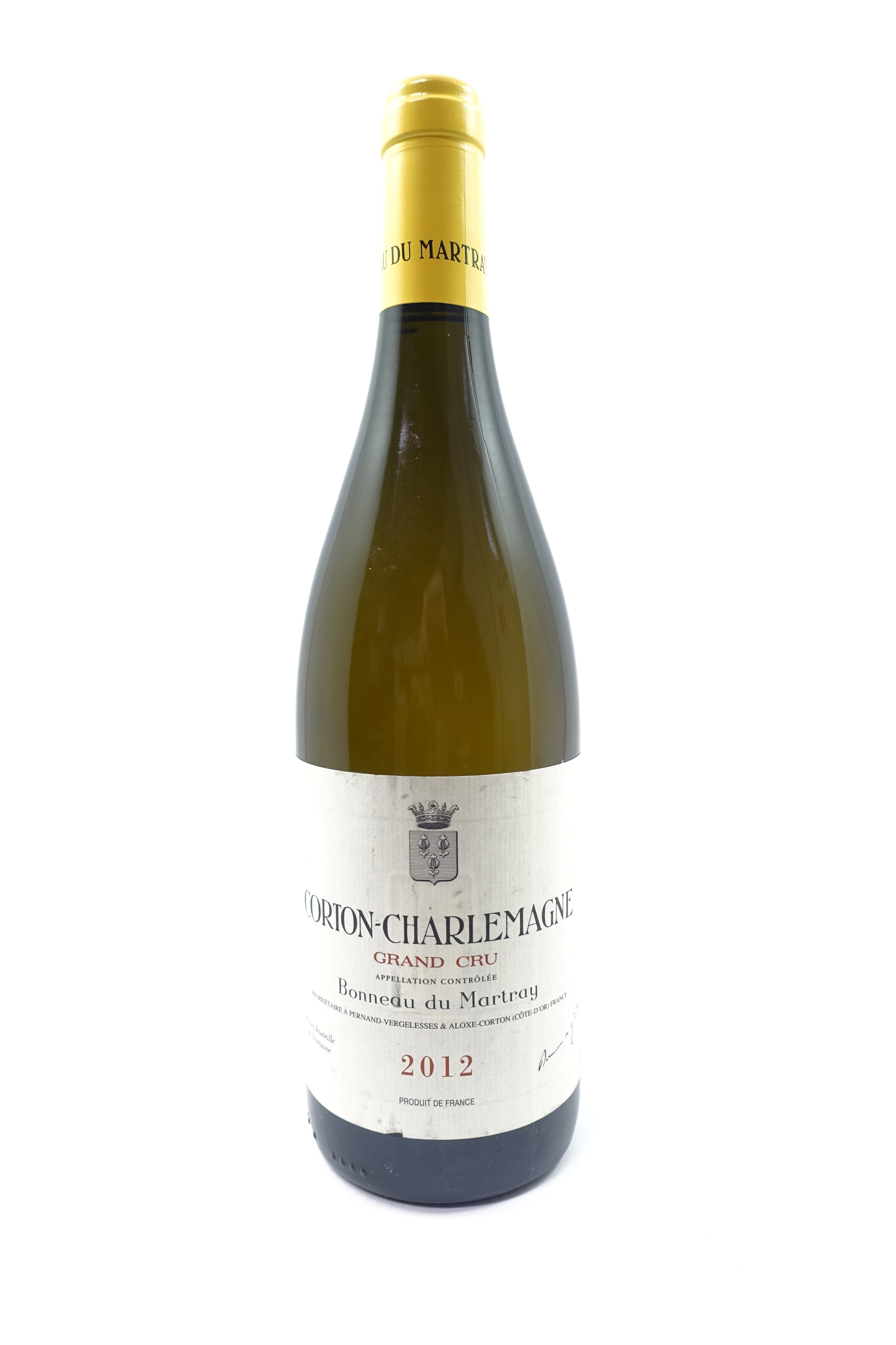 1 bt CORTON CHARLEMAGNE 2012 Grand Cru. Bonneau du Martray