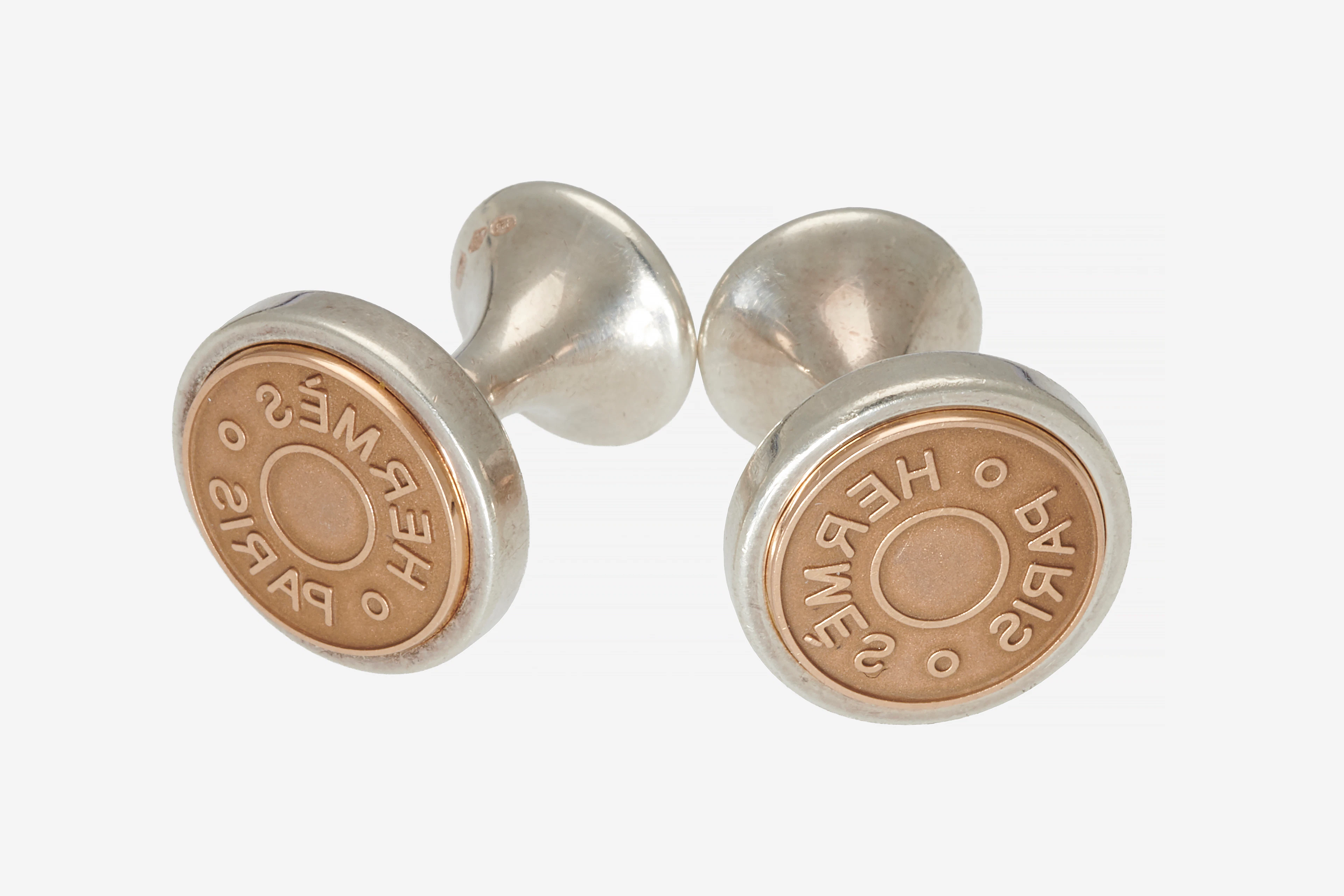 HERMÈS Paire de boutons de manchette "Sceau"